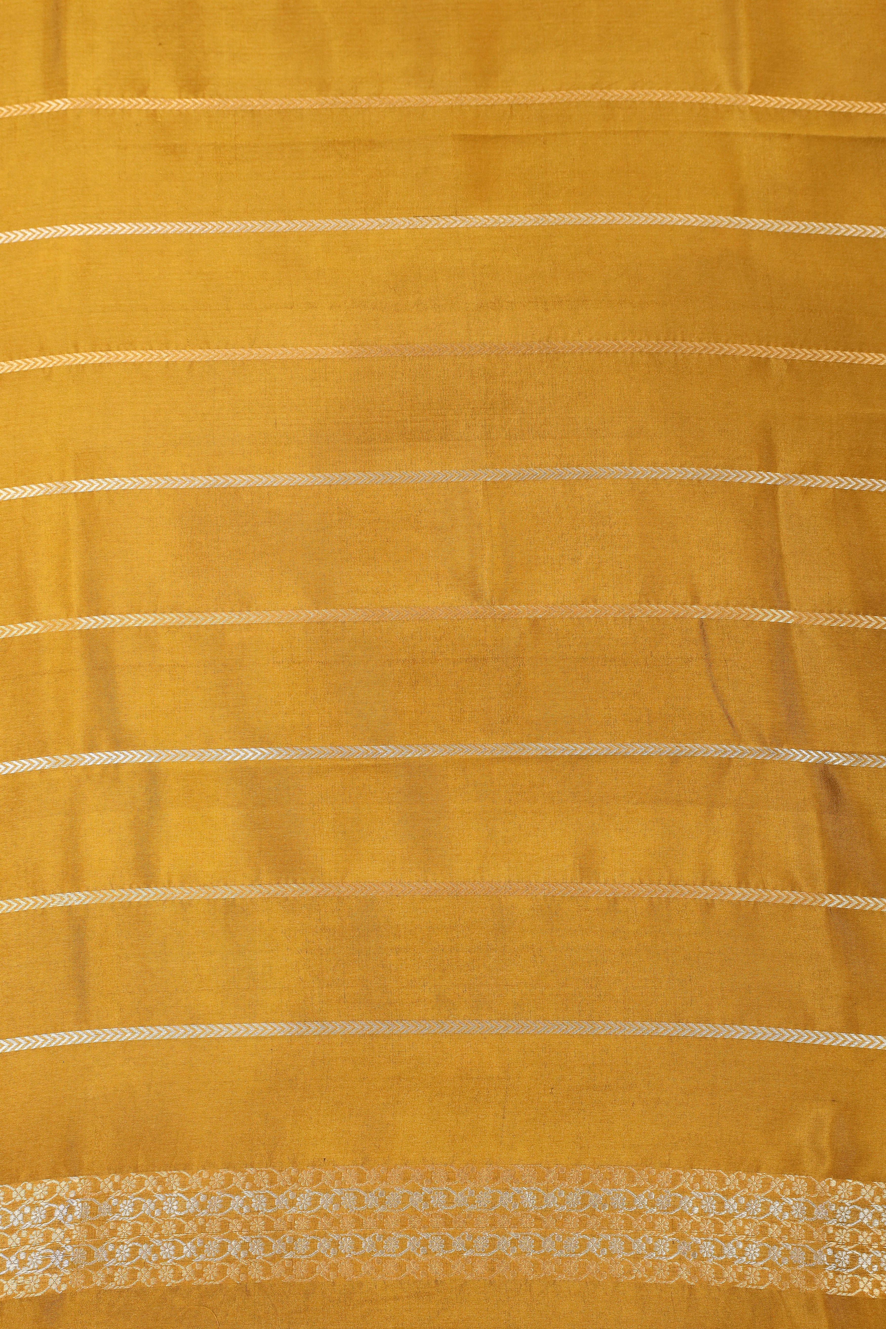 Gamboge Yellow Handwoven Pure Banarasi Katan Soft Silk Saree