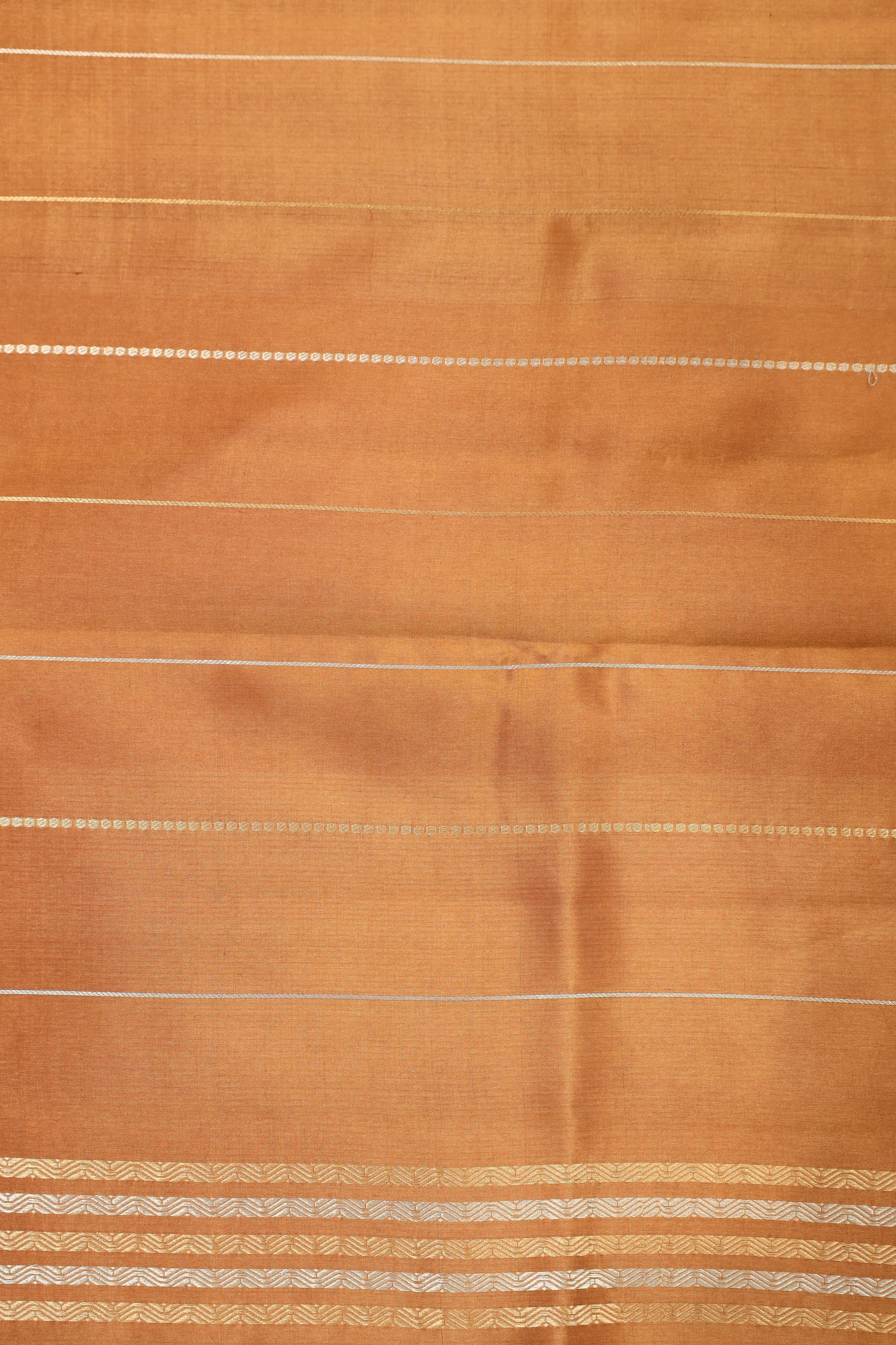 Squash Orange Handwoven Pure Banarasi Katan Soft Silk Saree