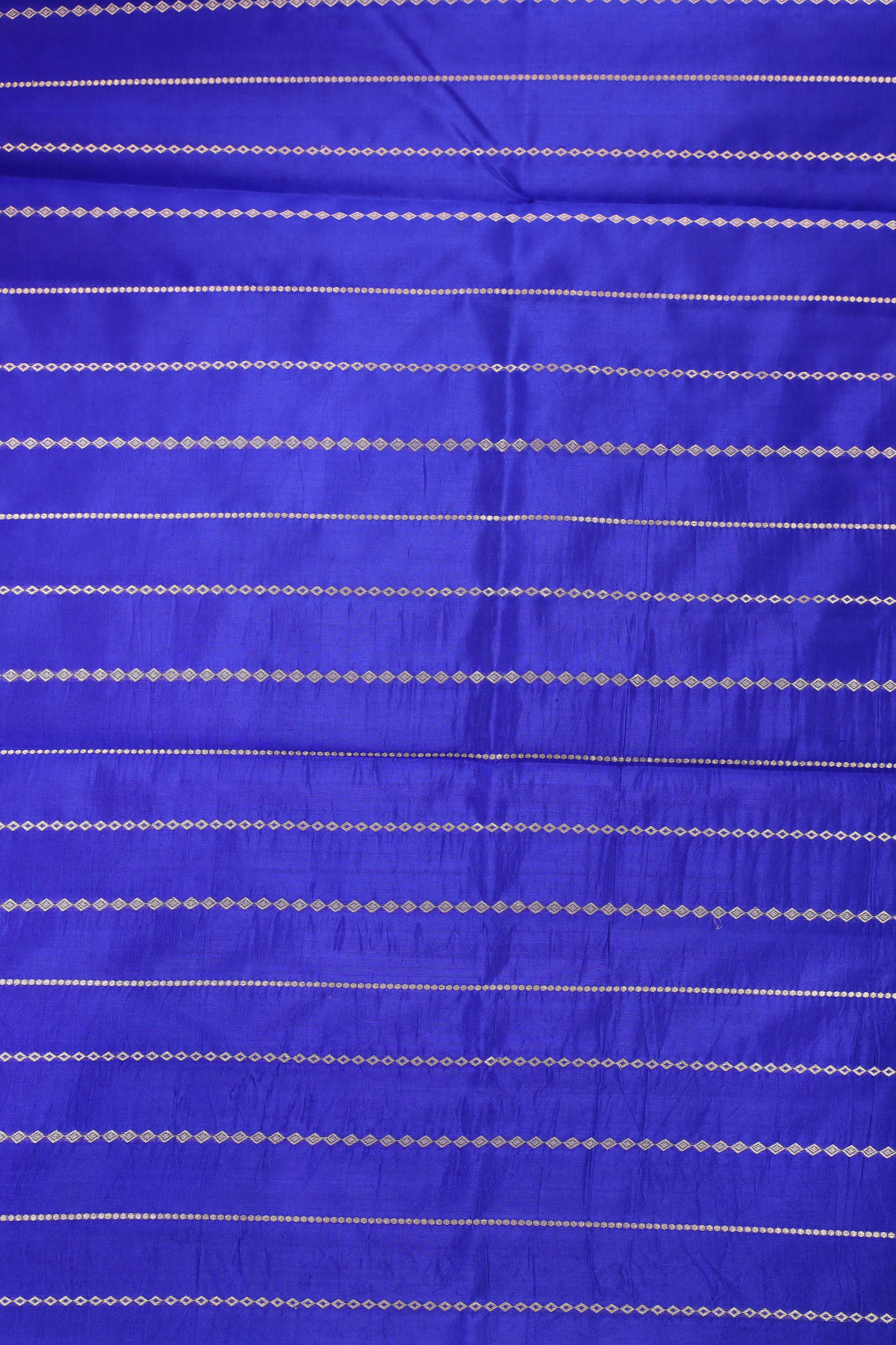 Royal Blue Handwoven Pure Banarasi Soft Silk Saree