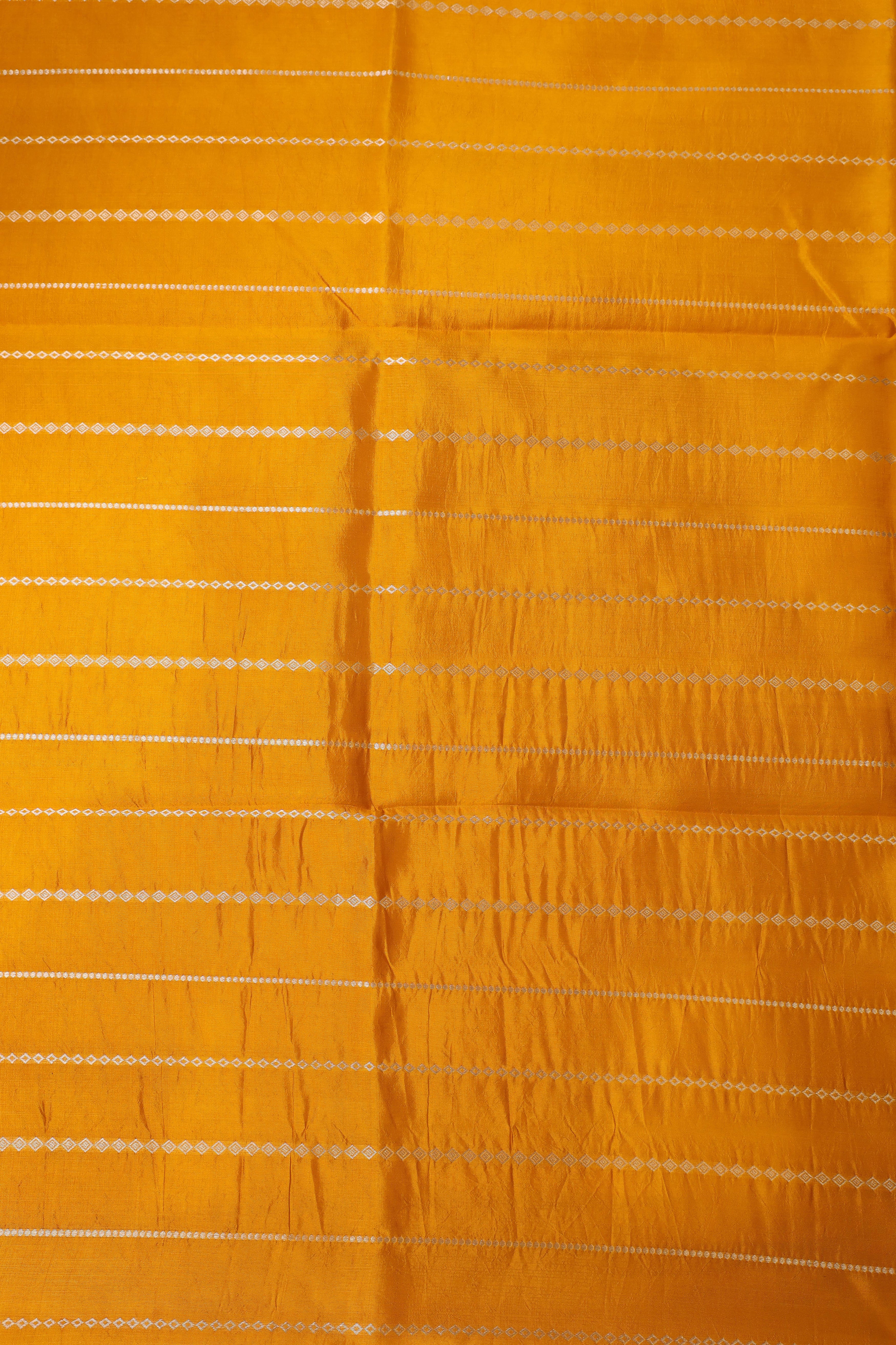 Mustard Yellow Handwoven Pure Banarasi Soft Silk Saree