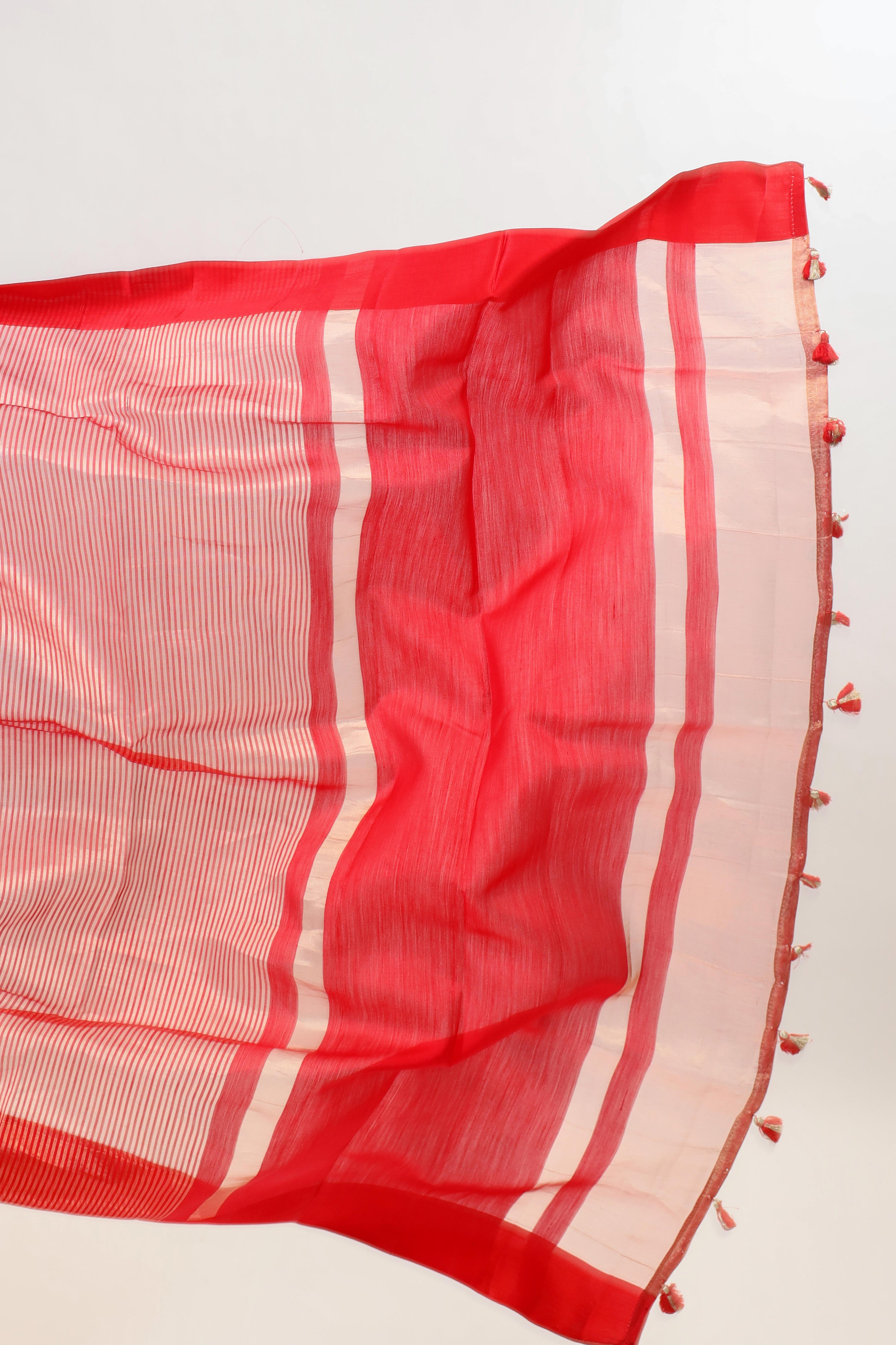 Red Handwoven Pure Banarasi Silk Saree