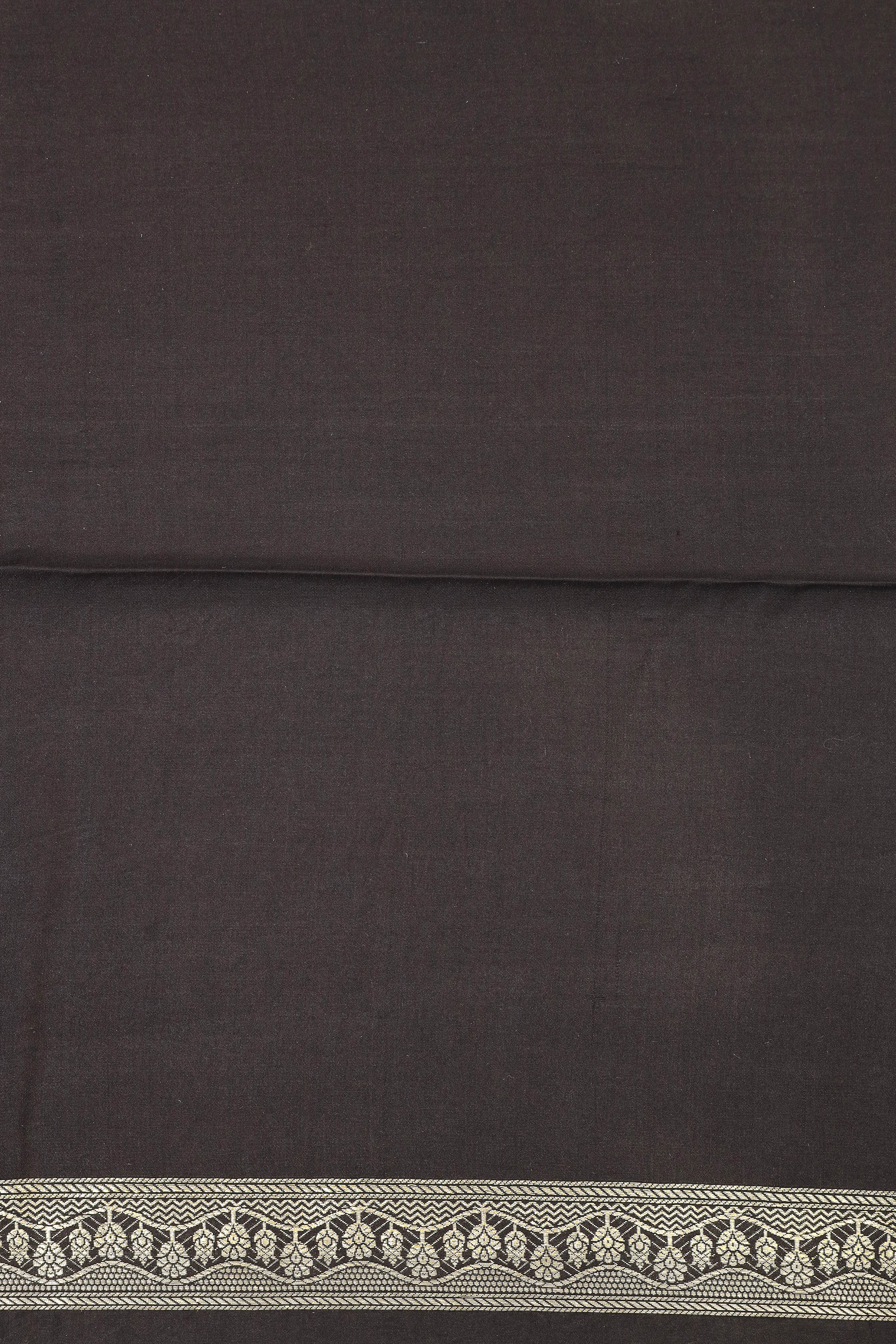 Black Mashru Silk Saree With Sona Rupa Circular Motifs