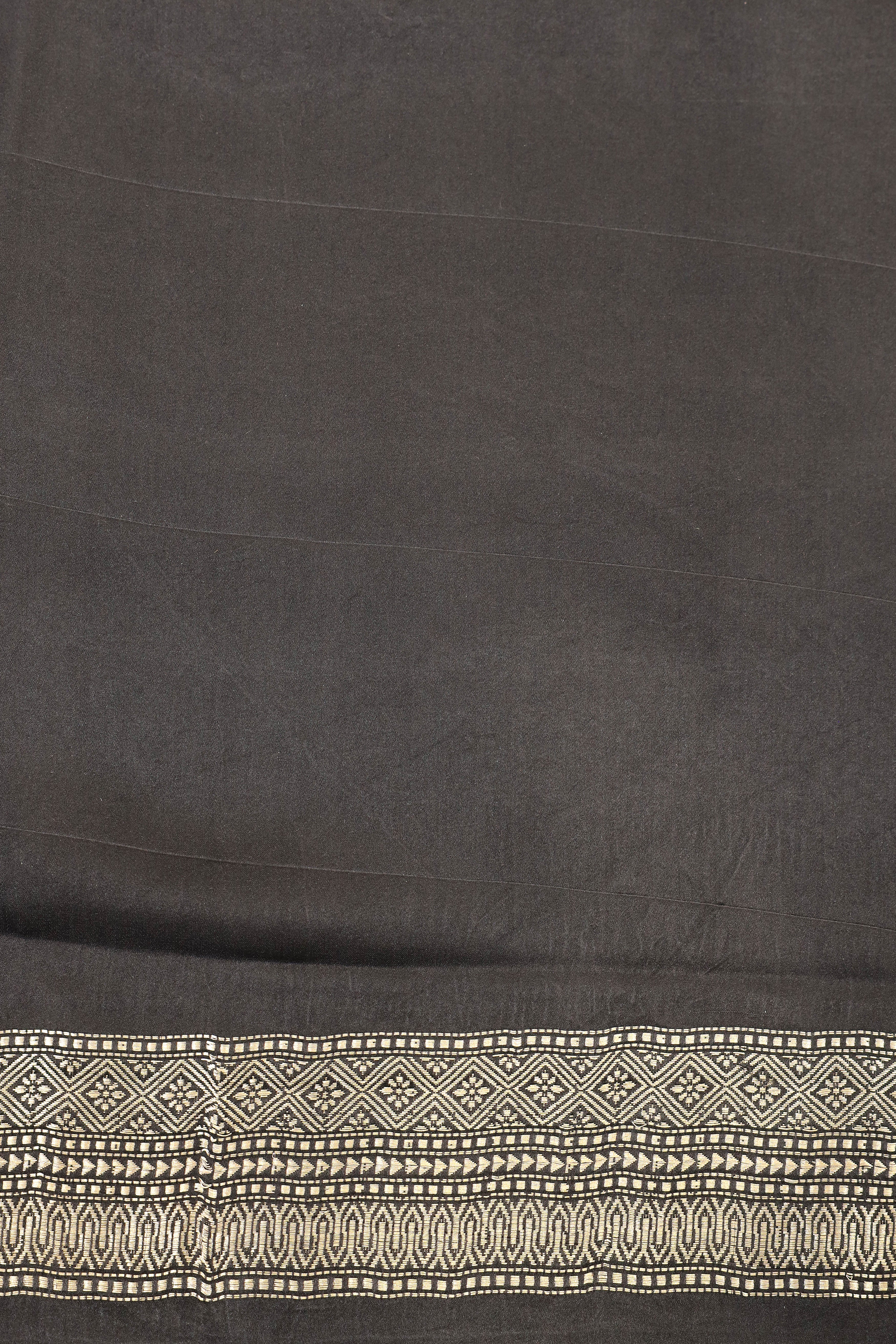 Black Banarasi Mashru Silk Saree