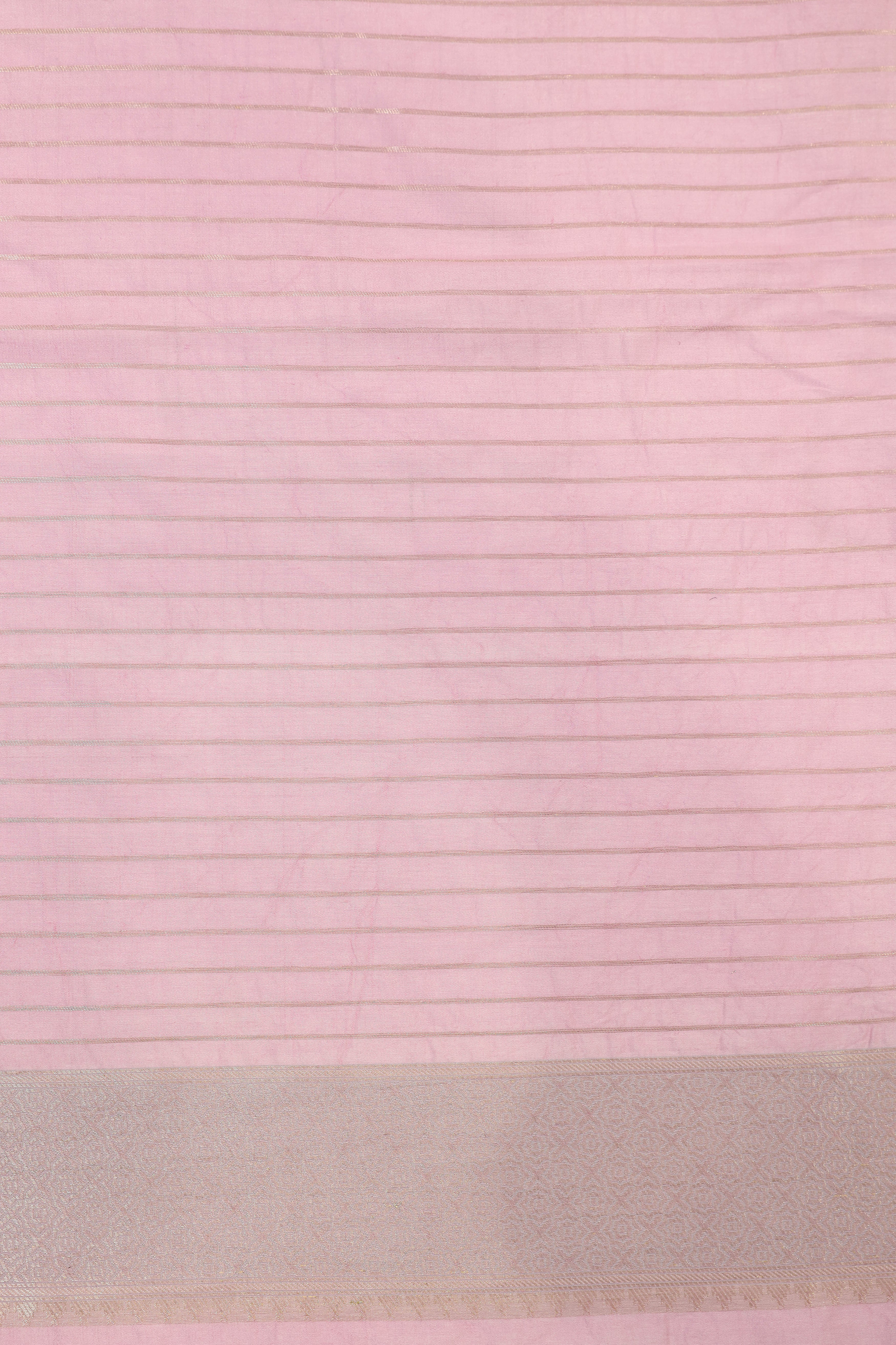 Pastel Pink Chiniya Silk Saree With Meena Woven Floral Jaal