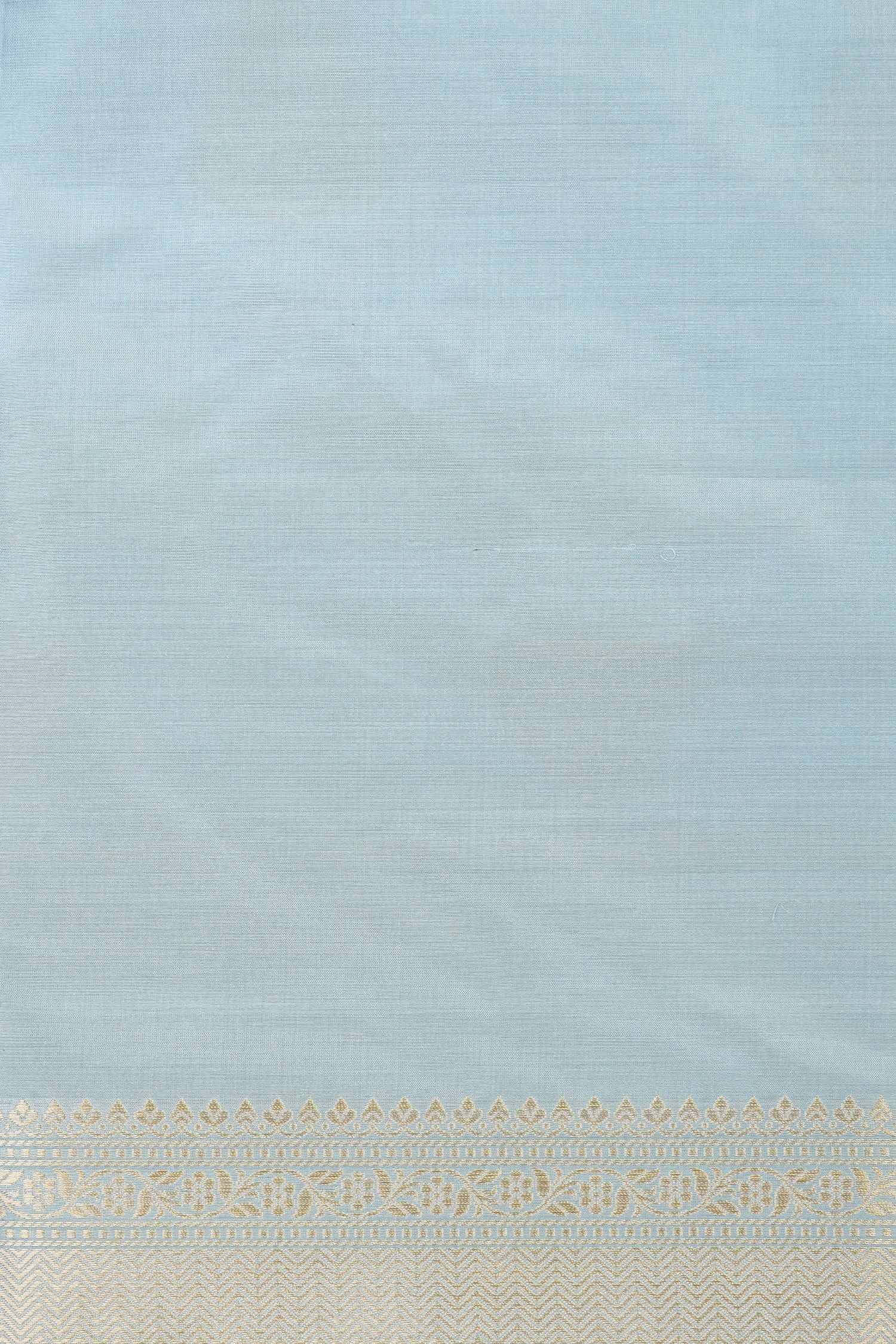 Powder Blue Katan Silk Suit Set With Handwoven Dupatta