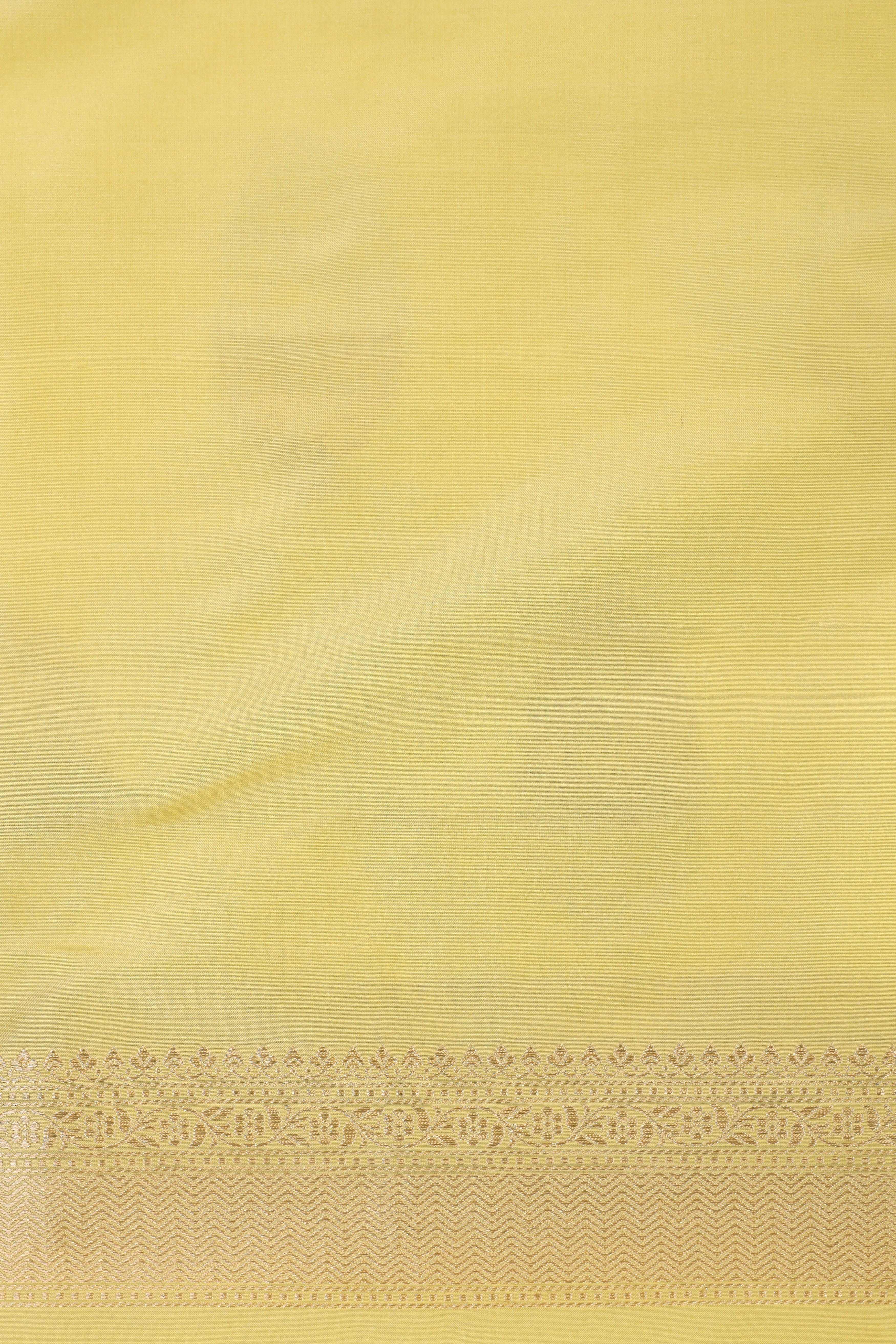 Pastel Yellow Katan Silk Suit Set With Handwoven Dupatta