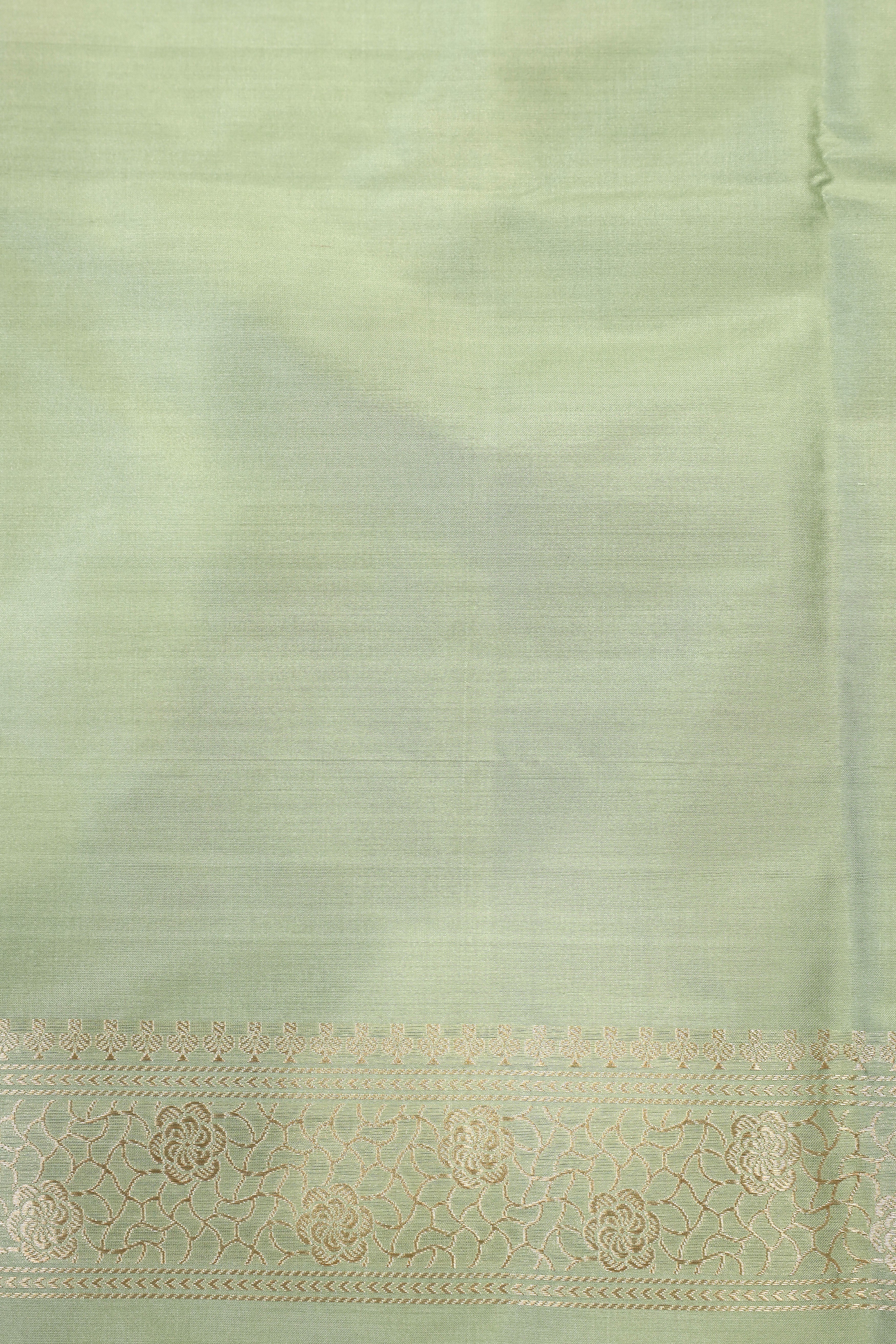 Pastel Green Katan Silk Suit with Kadhwa Zari Weaving Dupatta