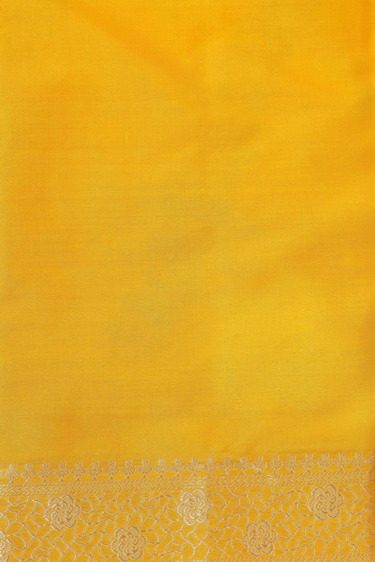 Yellow Katan Silk Suit with Kadhwa Zari Weaving Dupatta