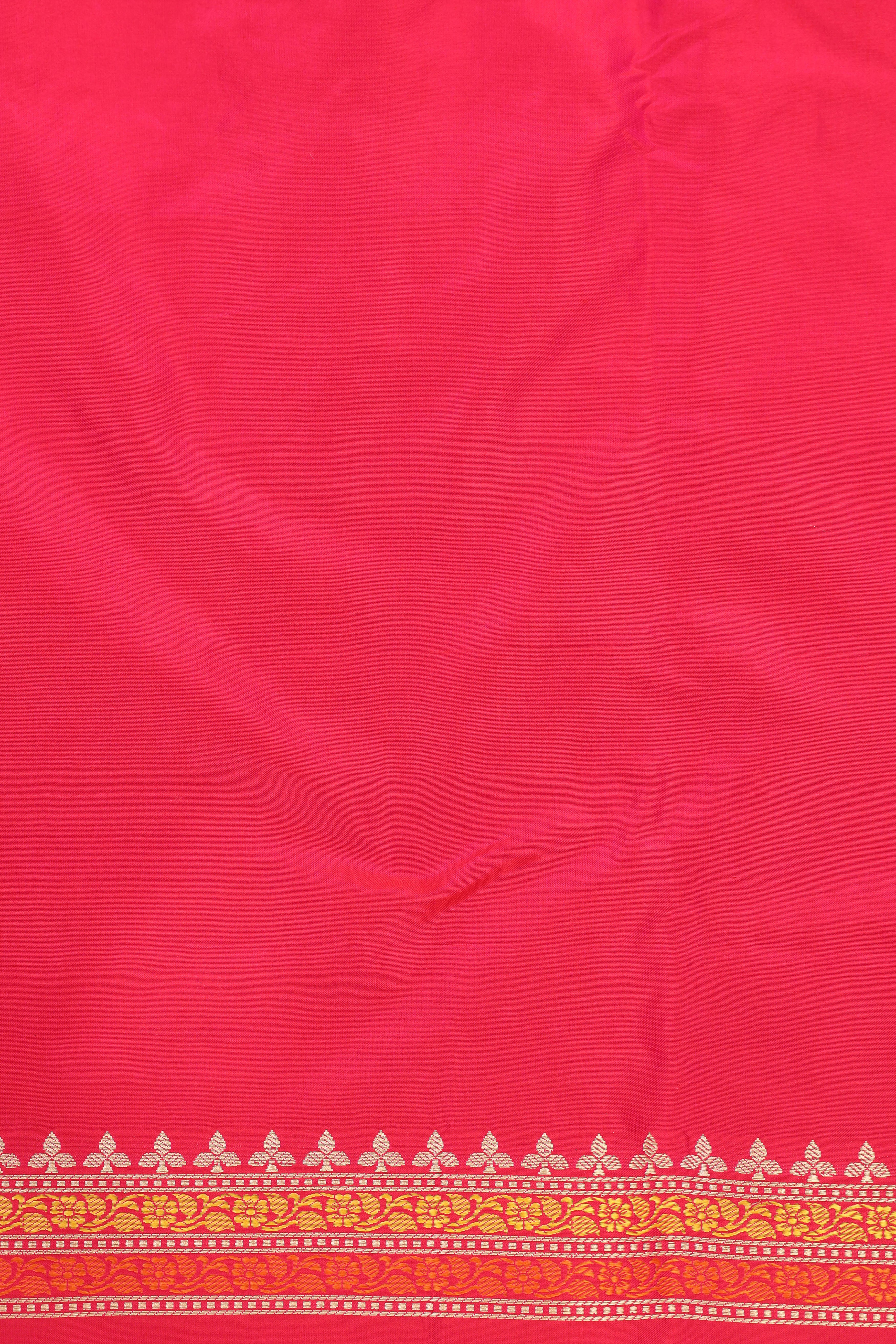 Bright Pink Katan Silk Suit Set With Kadhwa Weaving Dupatta