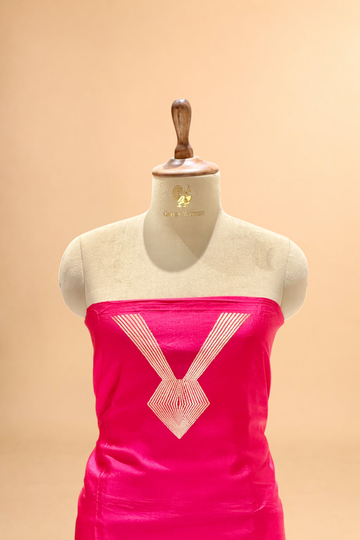 Rani Pink Soft Silk Co-Ord Set with Kadhwa Neck Panel