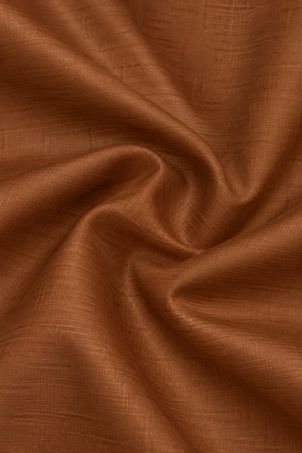 Brown Plain Muslin Silk Fabric