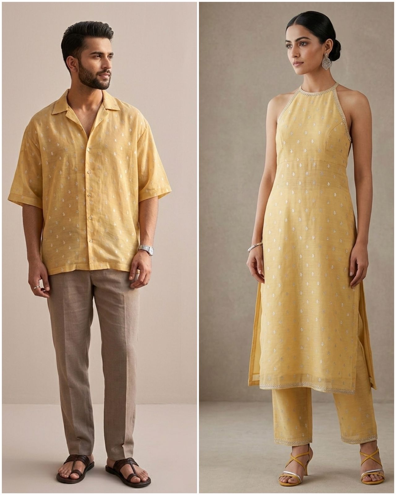 Light Yellow Pure Mul Fabric With Silver Zari
