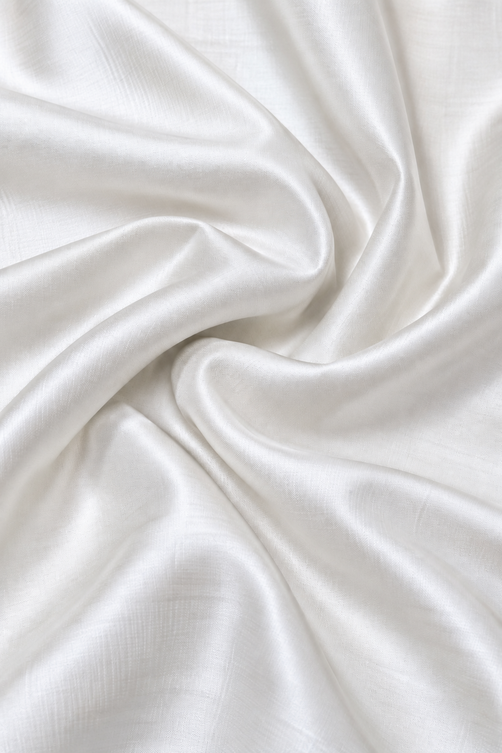 White Plain Pure Muslin Silk Fabric