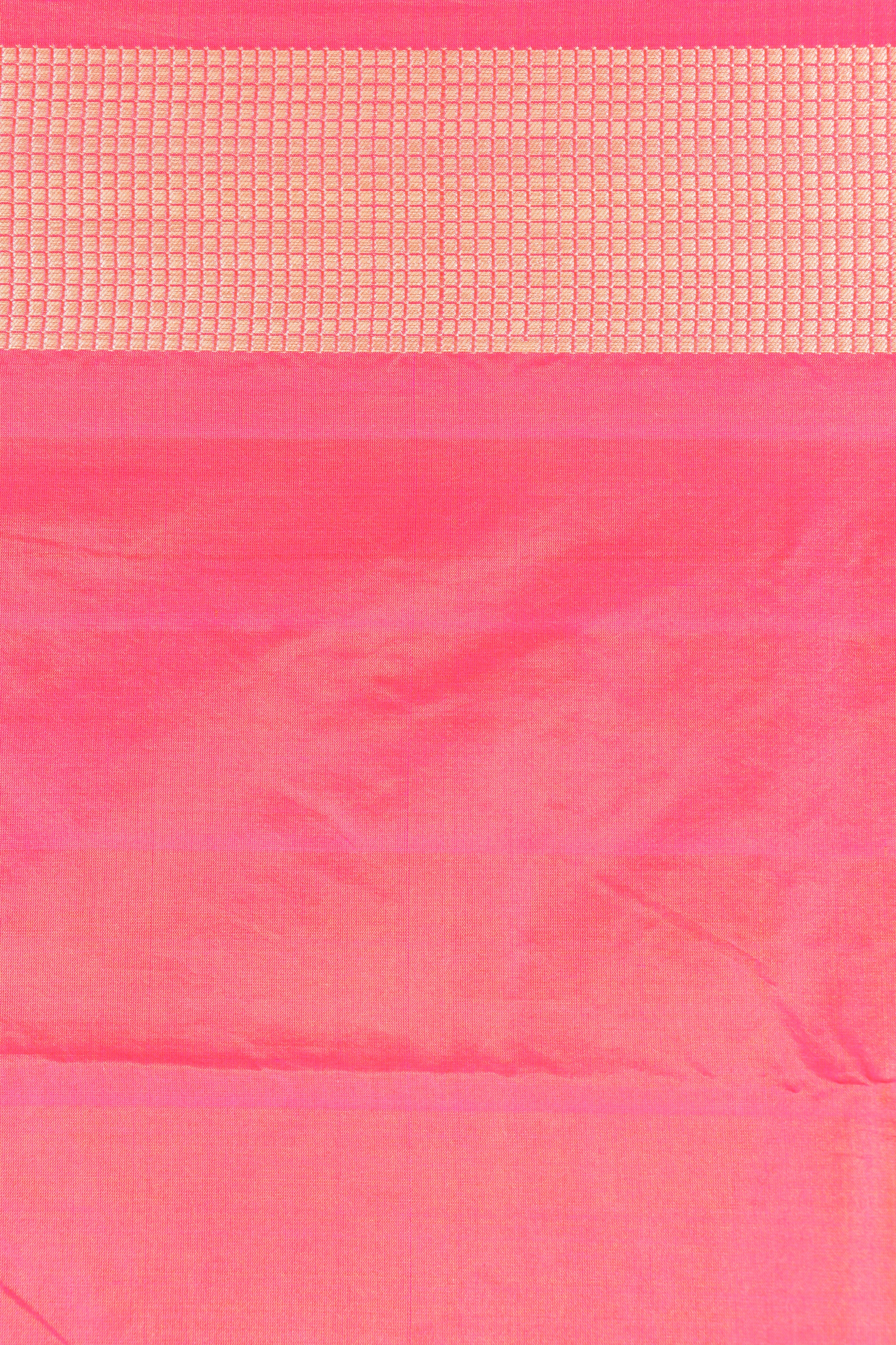 Dual Tone Pink/Orange Banarasi Pure Katan Silk Saree