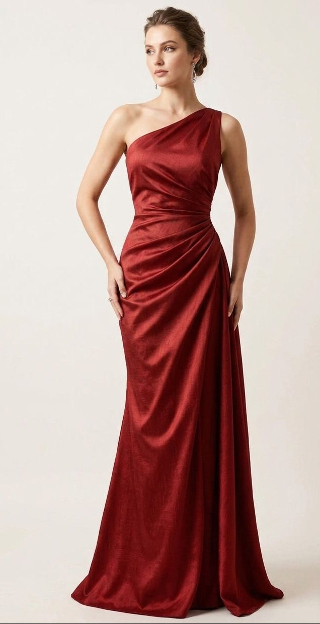 Deep Red Muslin Silk Fabric