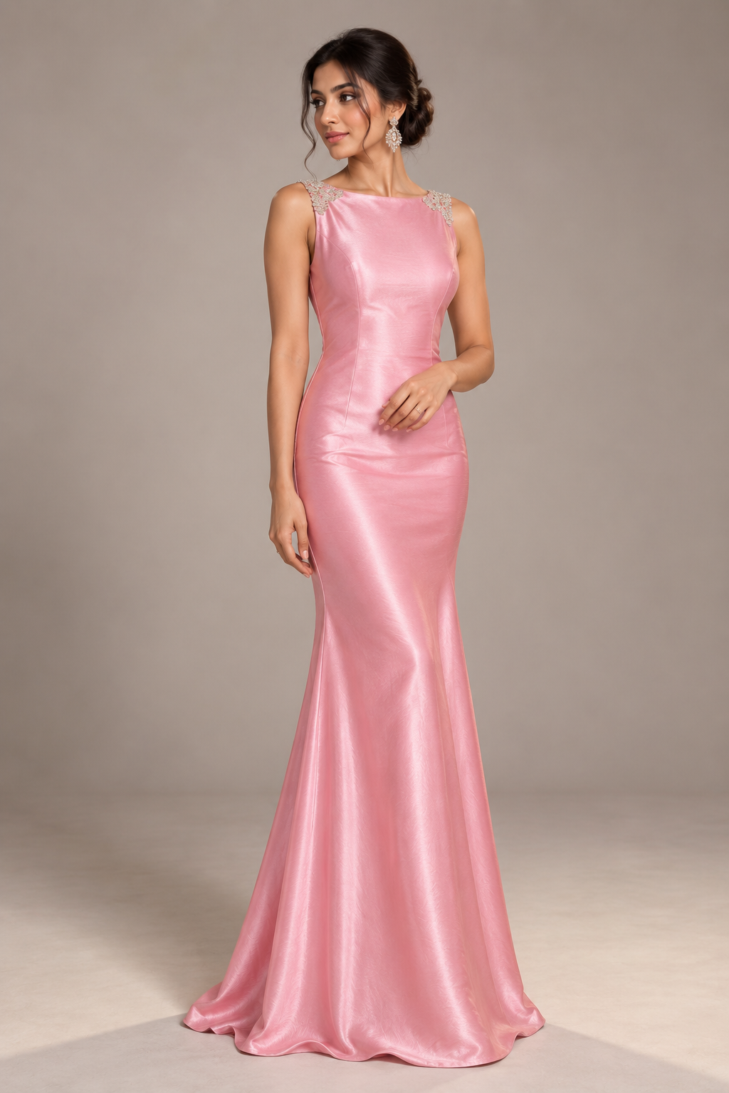 Baby Pink Plain Pure Chiniya Silk Fabric