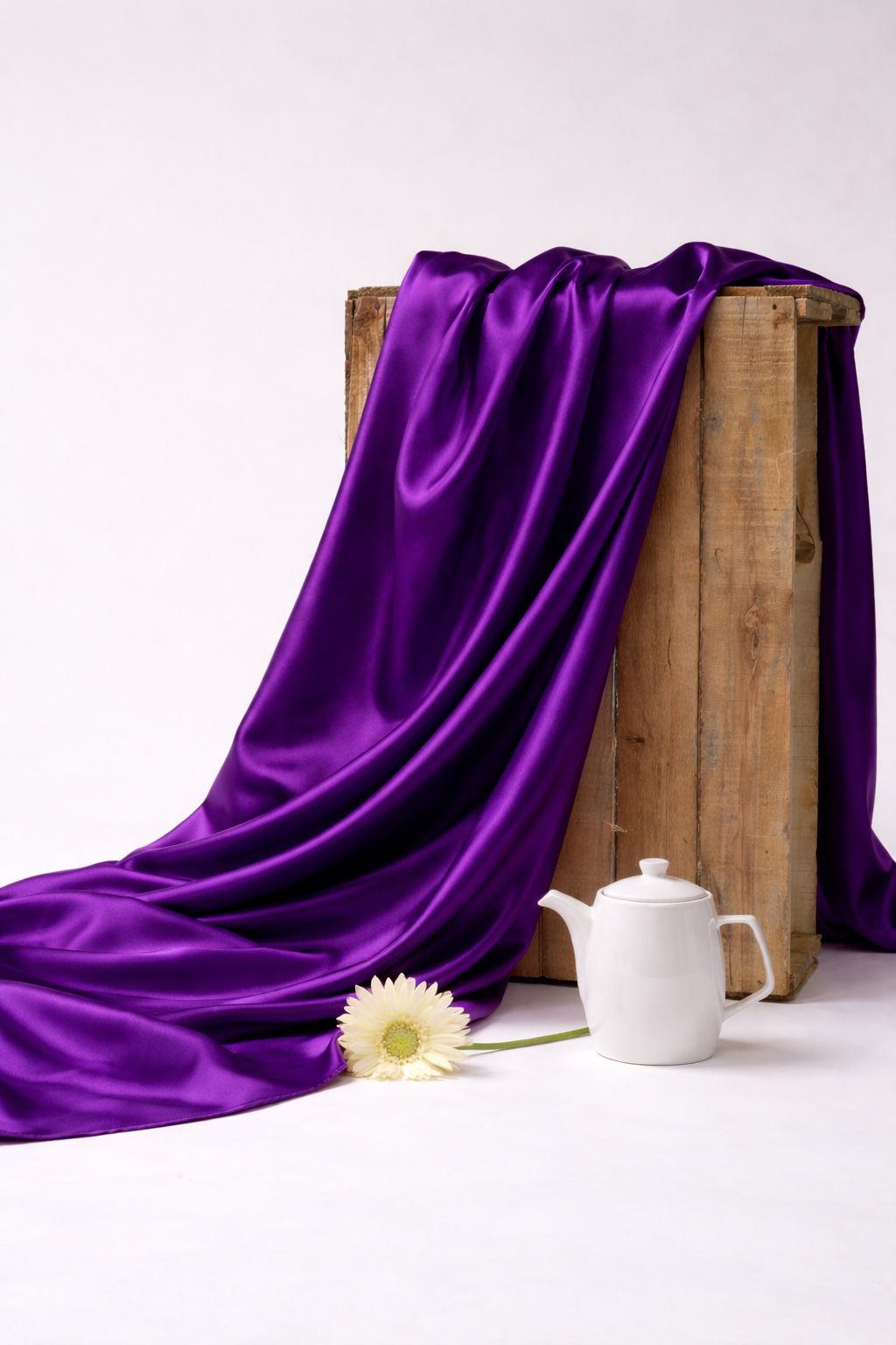 Deep Purple Plain Muslin Silk Fabric