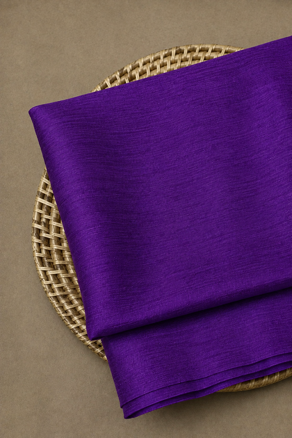 Royal Purple Raw Silk Fabric