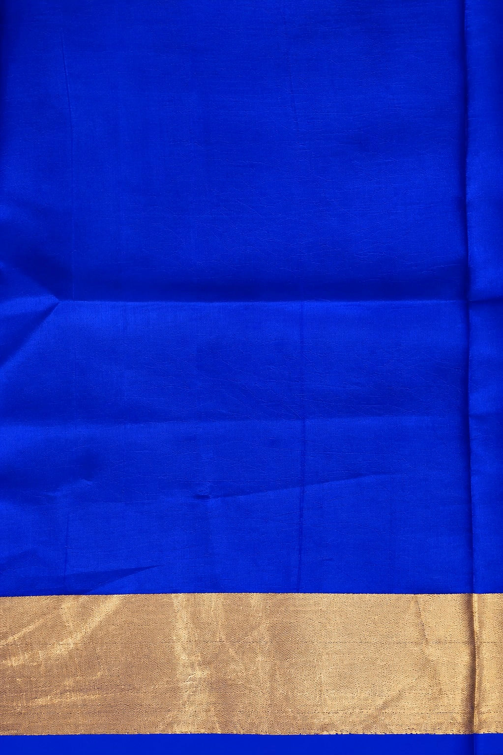 Blue Plain Handwoven Pure Banarasi Soft Silk Saree