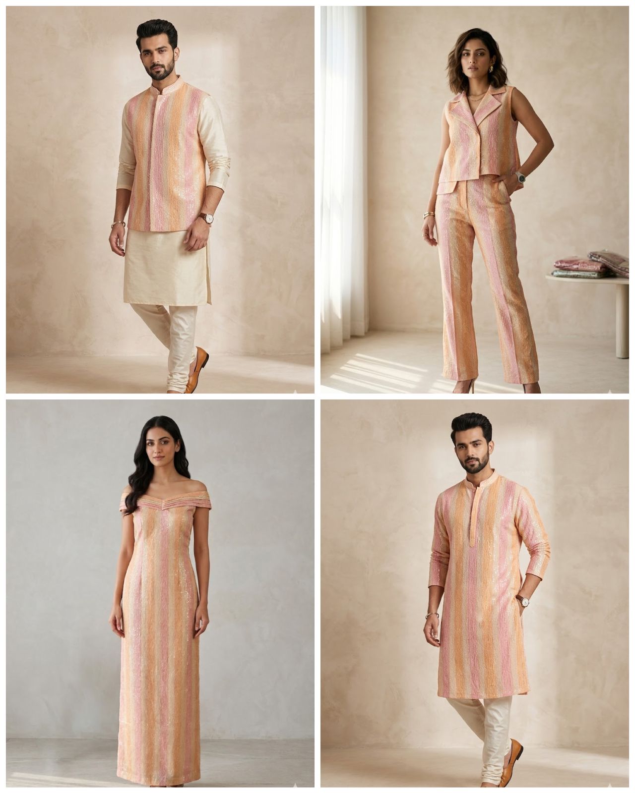 Peach Pink Rangkaat Dye Pure Mul Cotton Fabric With Sequin Embroidery