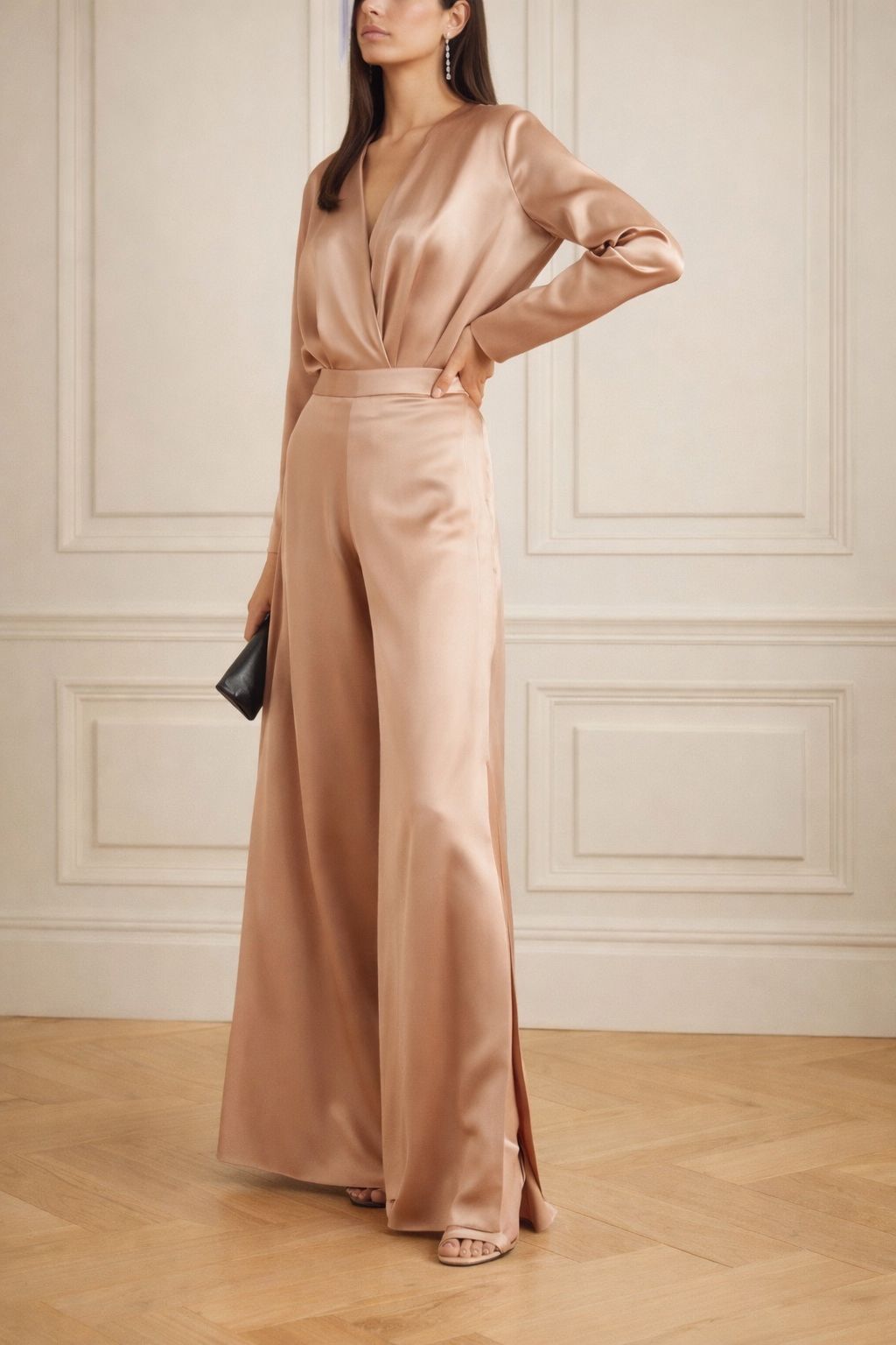 Light Brown Muslin Silk Fabric