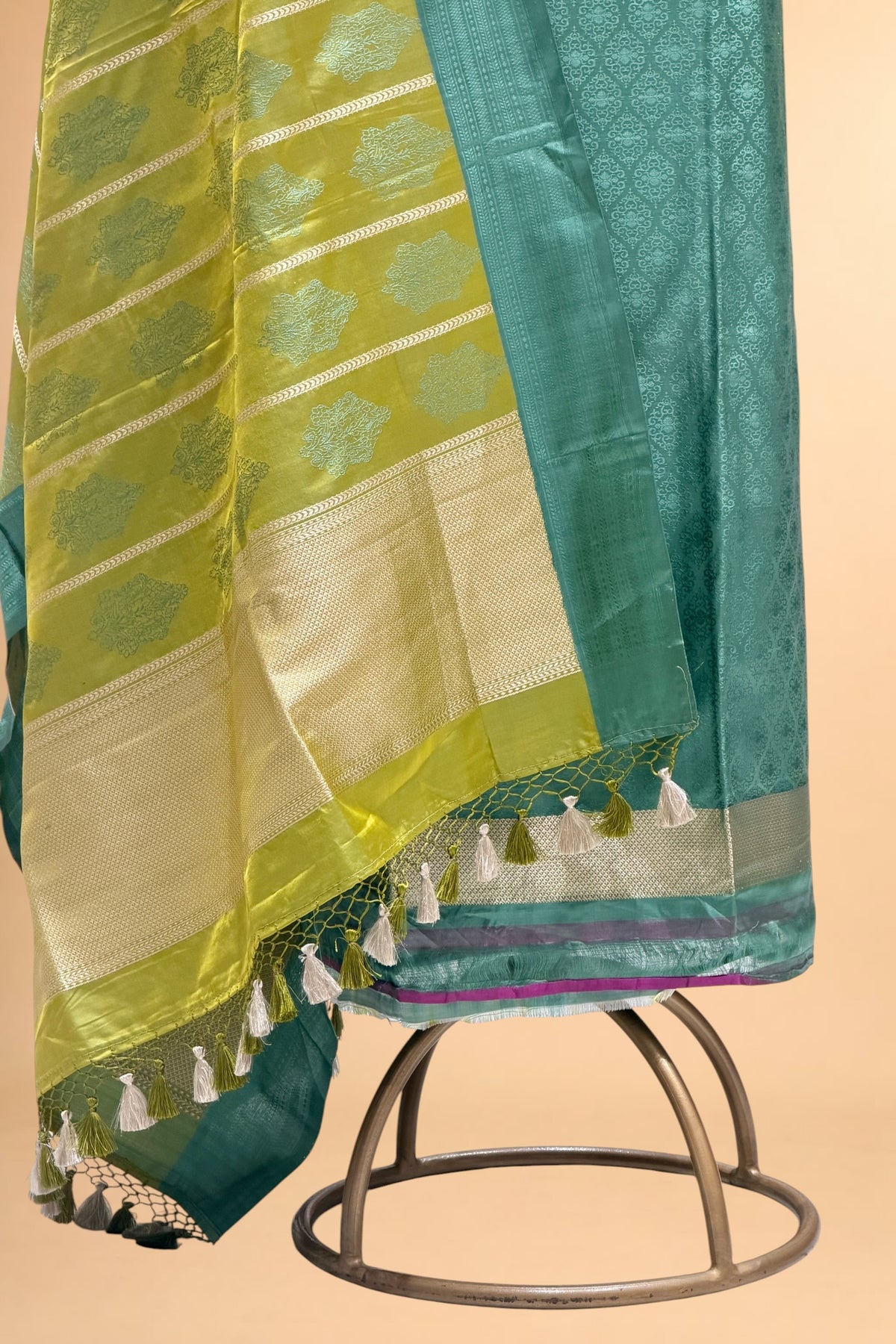 Aqua Blue Pure Tanchoi Silk Suit Set 