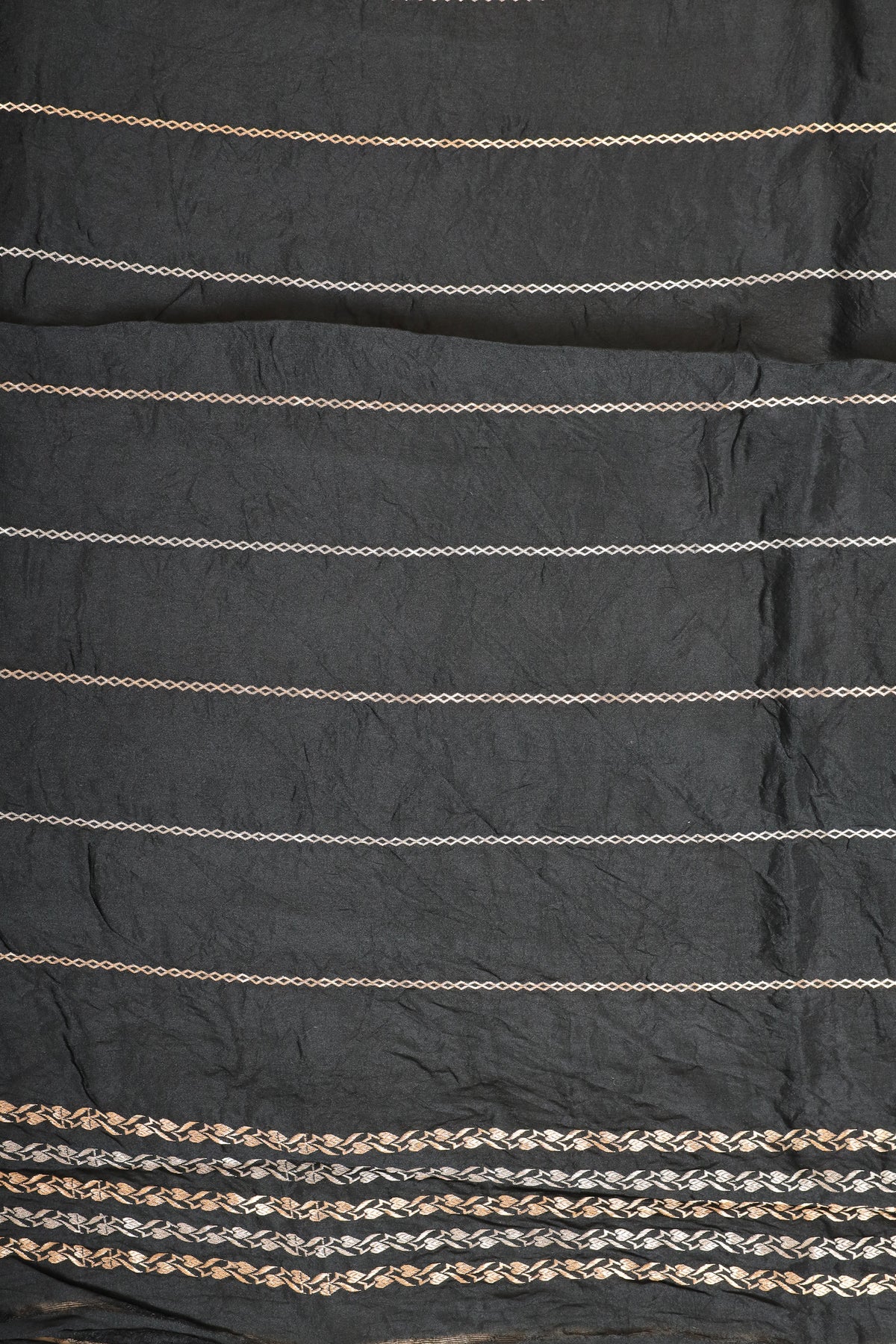 Black Handwoven Pure Banarasi  Soft Silk Saree