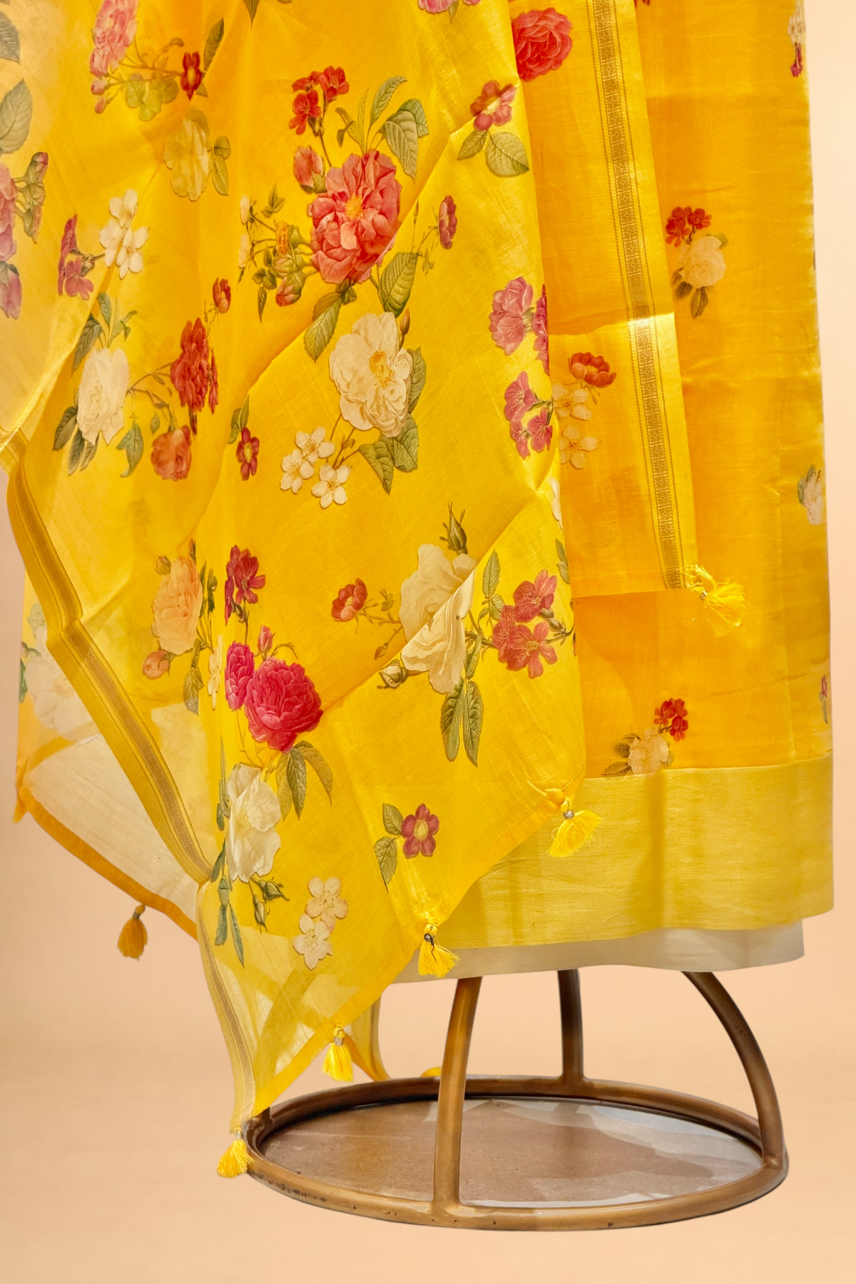 Bright Yellow Pure Mul Cotton Suit Set