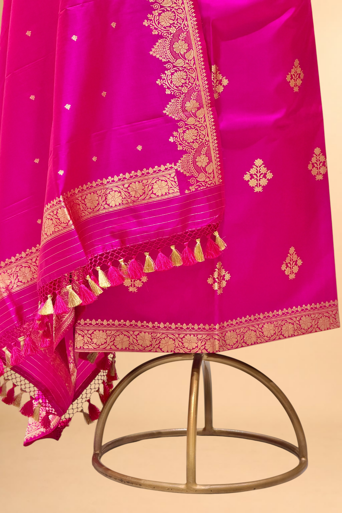 Deep Pink Pure Katan Suit Set