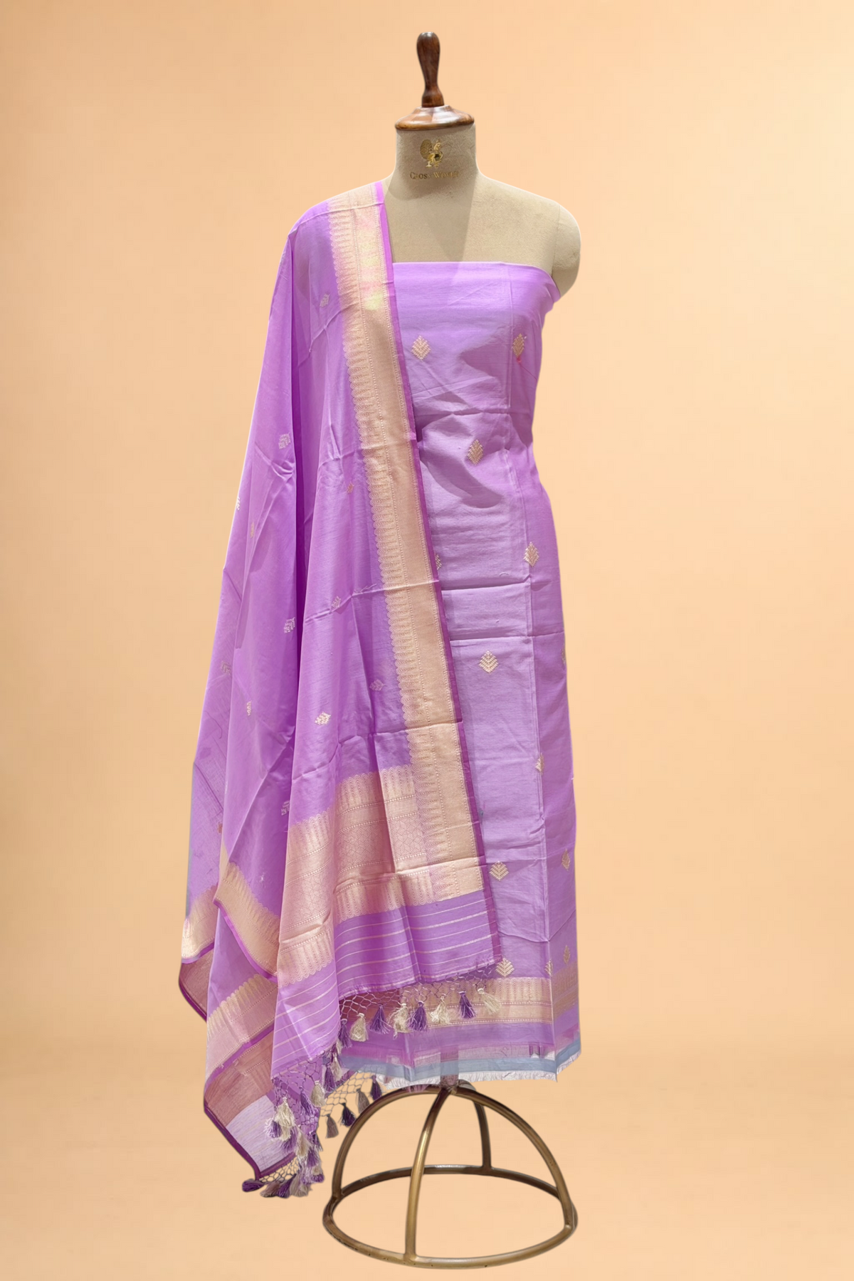 Lavender Purple Premium Cotton Suit Set
