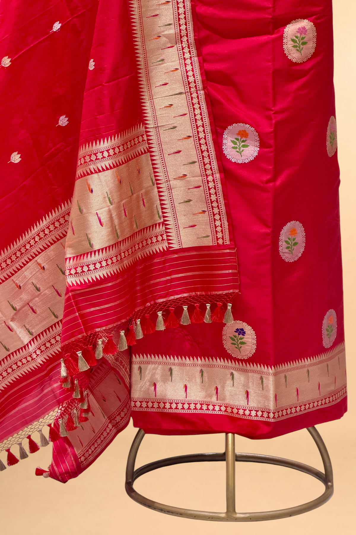 Red Pure Katan Suit Set