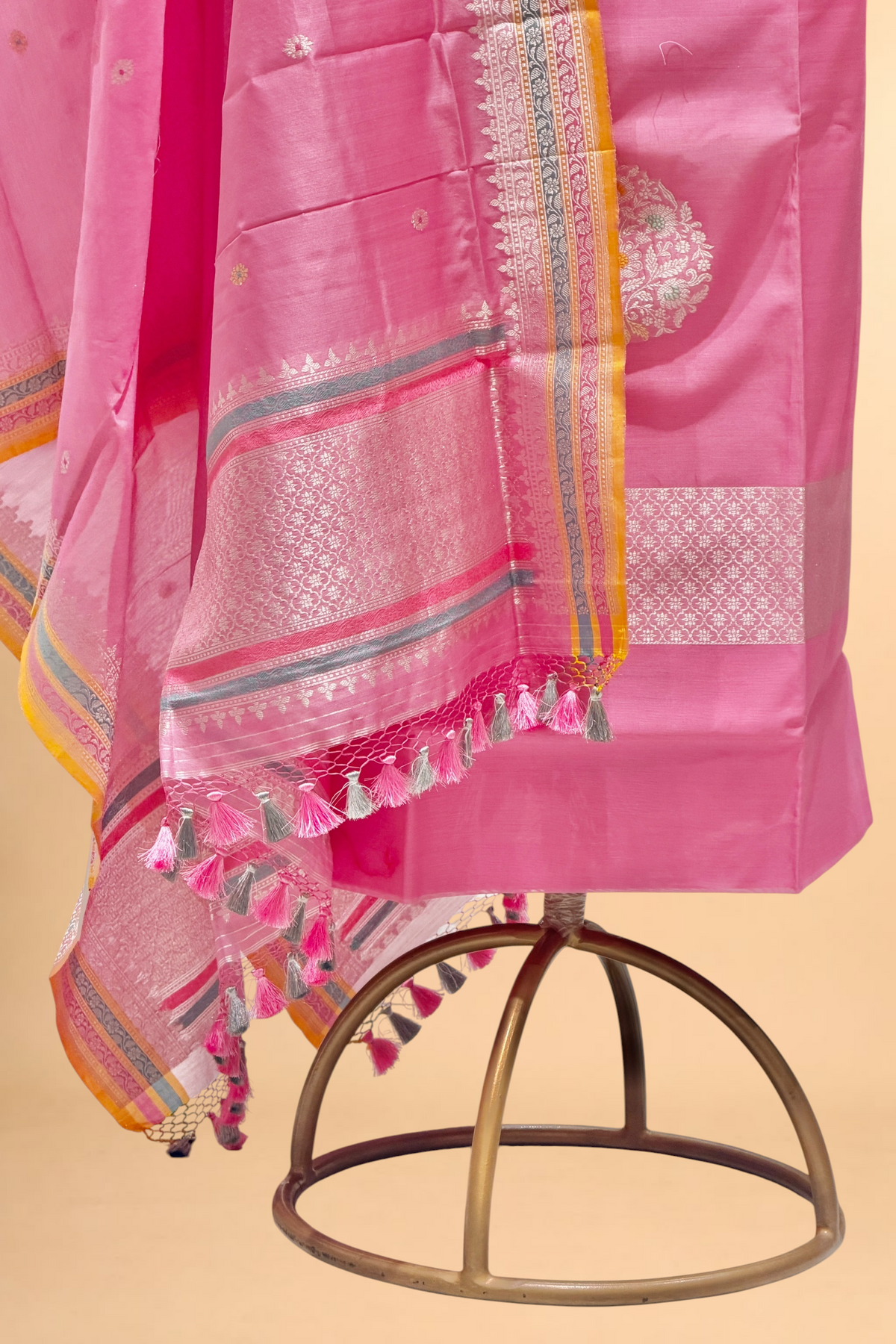 Soft Pink Premium Cotton Suit Set With Statement Kadhwa Boota