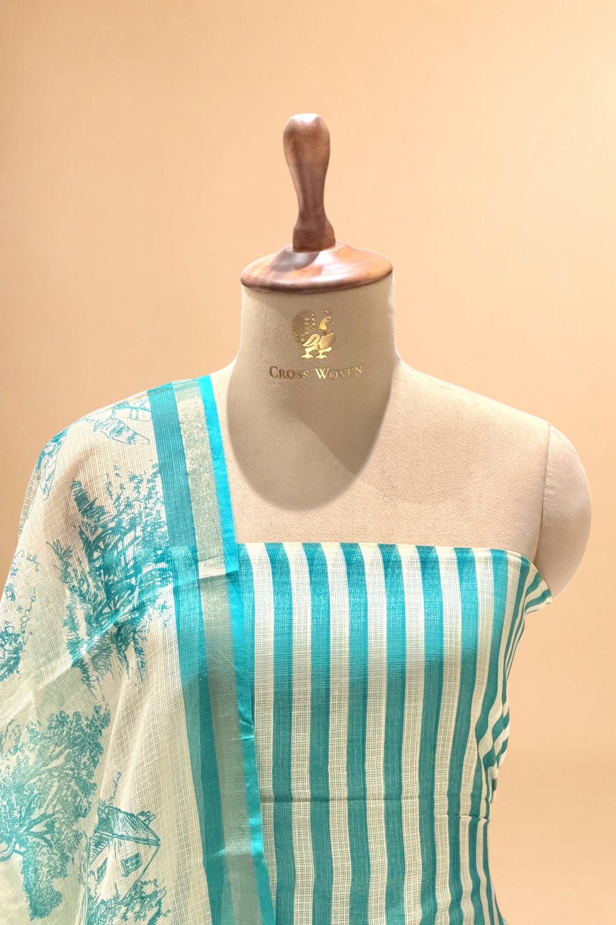 Turquoise Blue Pure Kota Silk Suit Sets