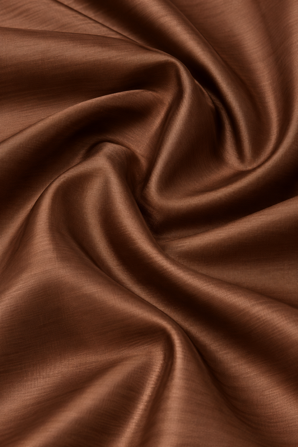Chocolate Brown Plain Pure Chiniya Silk Fabric