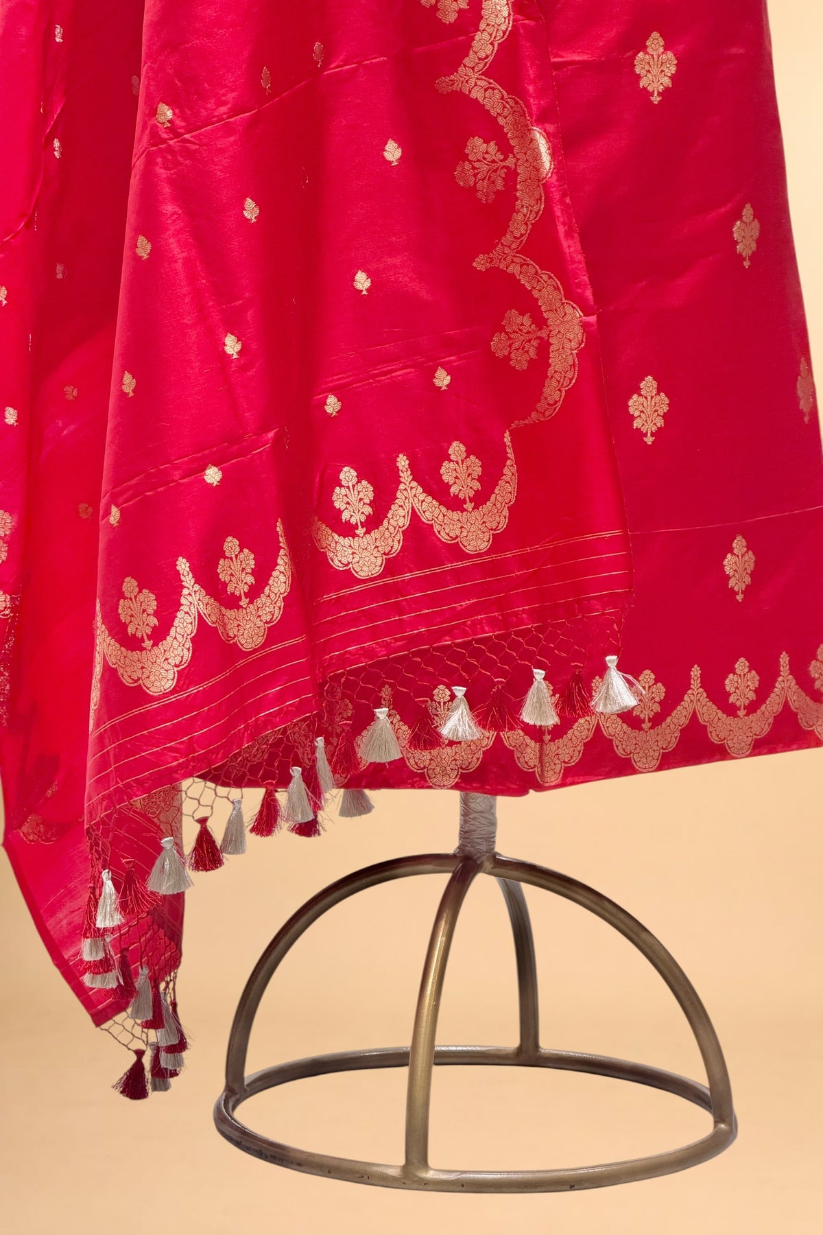 Red Pure Katan Suit Set 