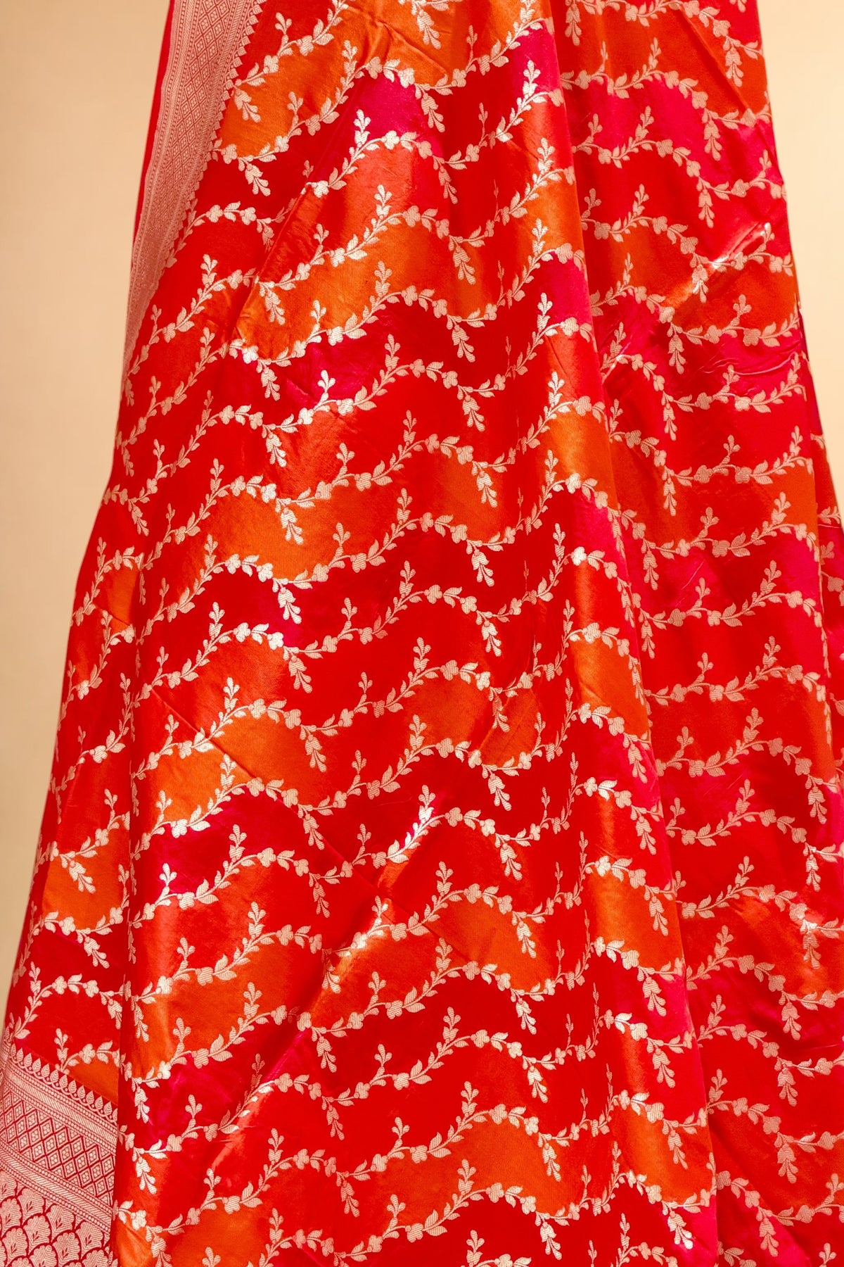 Red Rangkaat Pure Katan Silk Dupatta 