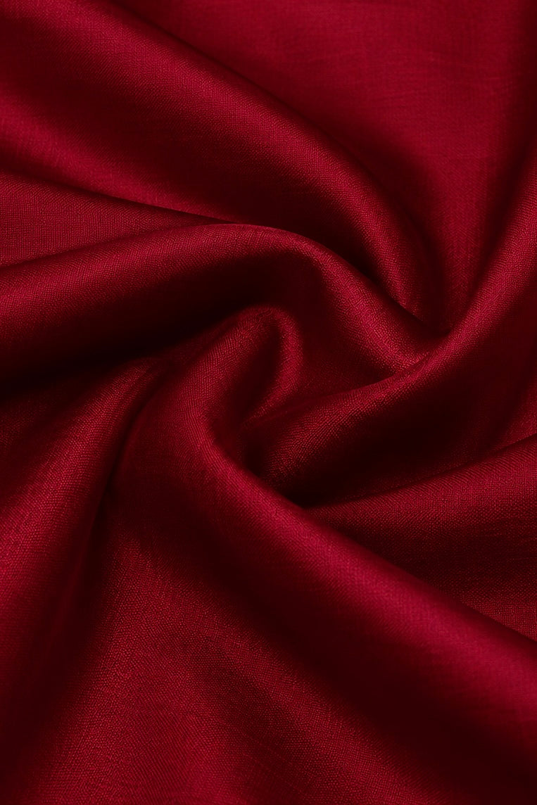 Burgundy Plain Pure Chiniya Silk Fabric