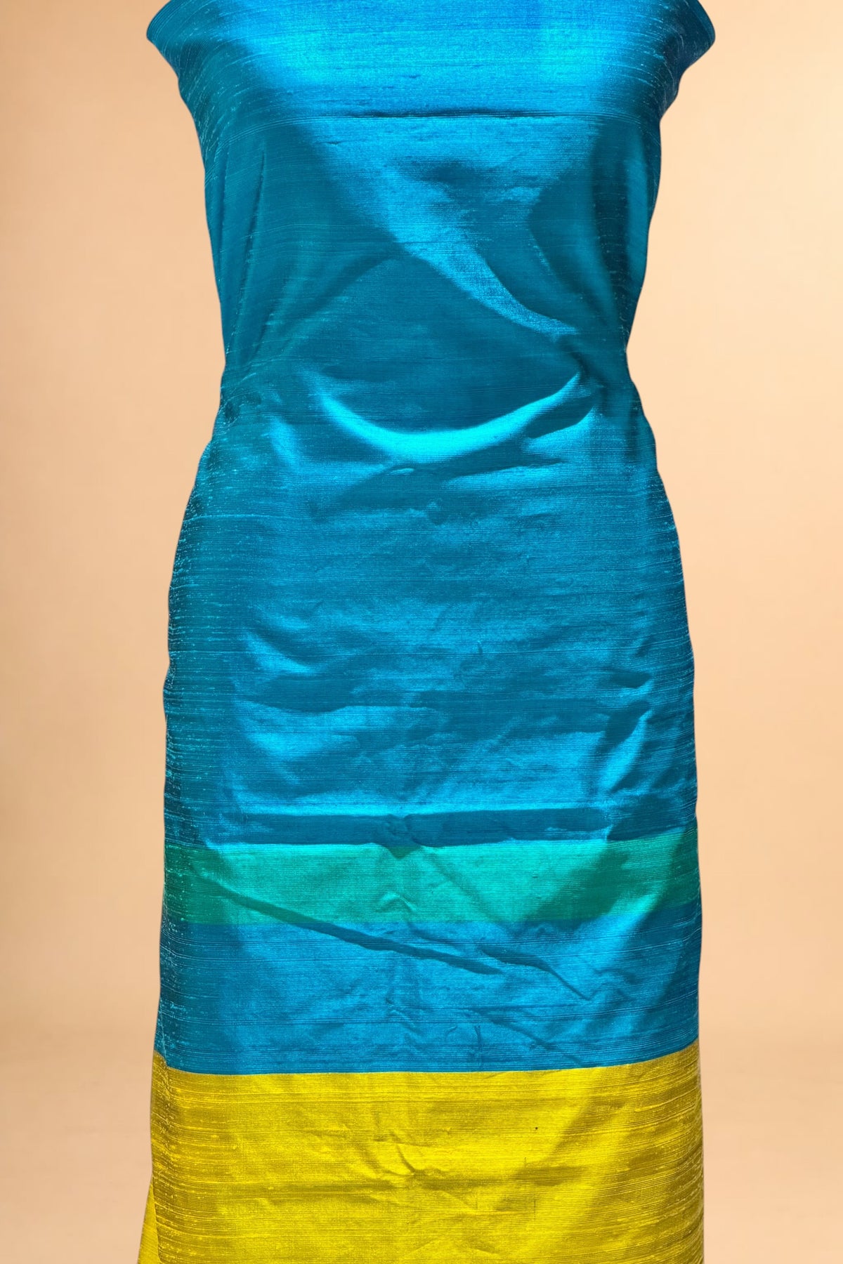 Pure Raw Silk Colour-Block Co-Ord Set