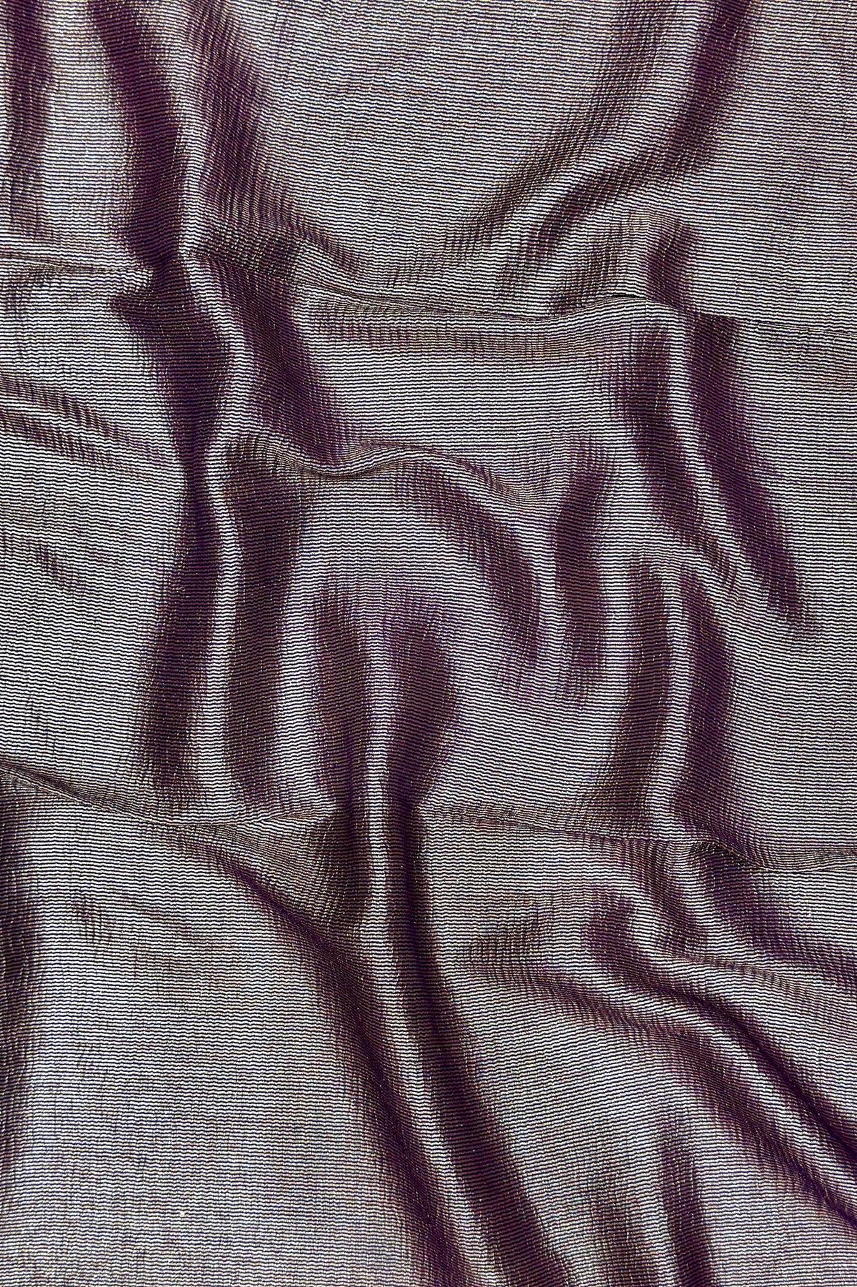 Purple Pure Munga Silk Saree with Tissue Stripes