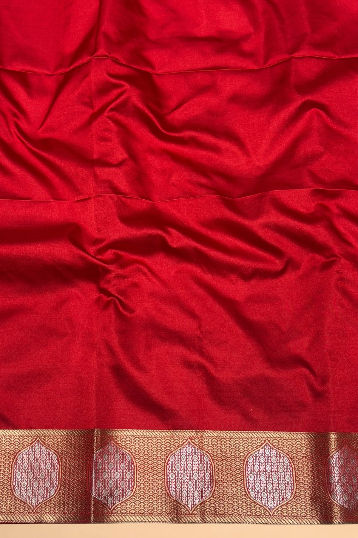 Red Banarasi Sona-Rupa Pure Katan Satin Silk Saree