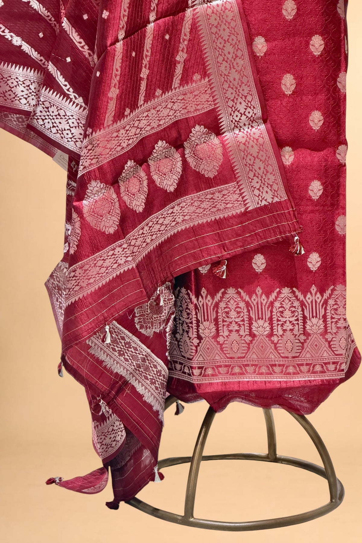Deep Red Pure Soft Silk Suit Set