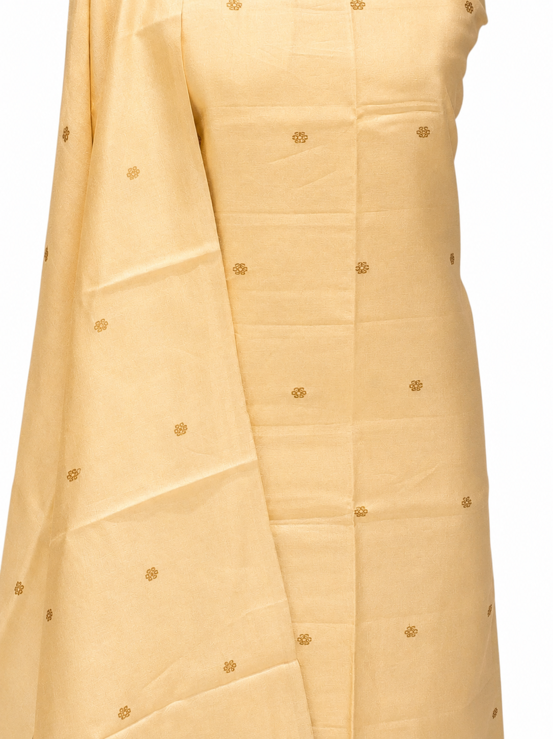 Ivory Cream Pure Silk Suit Set With Statement Bootas