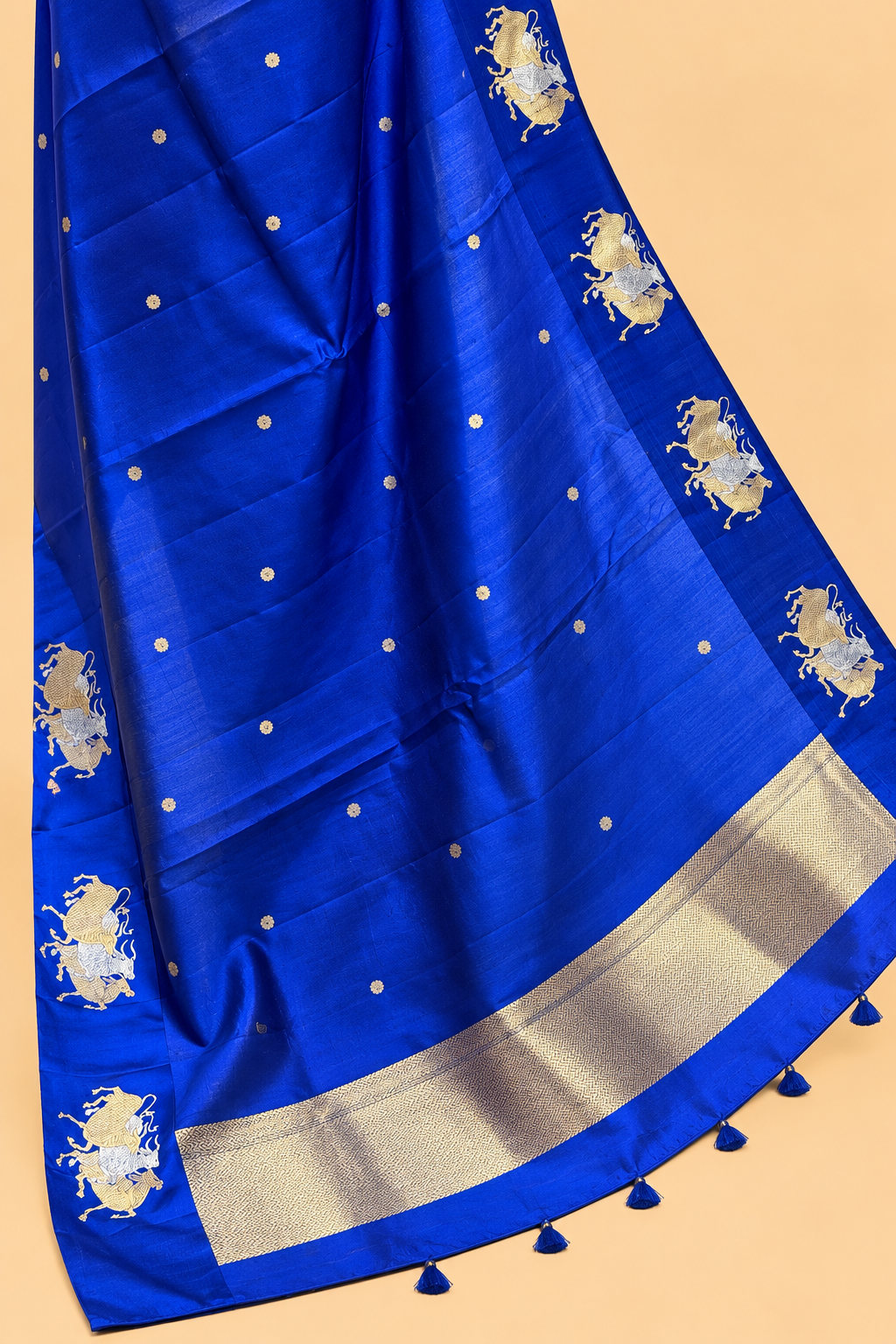 Pure Silk Saree with Cow Motifs