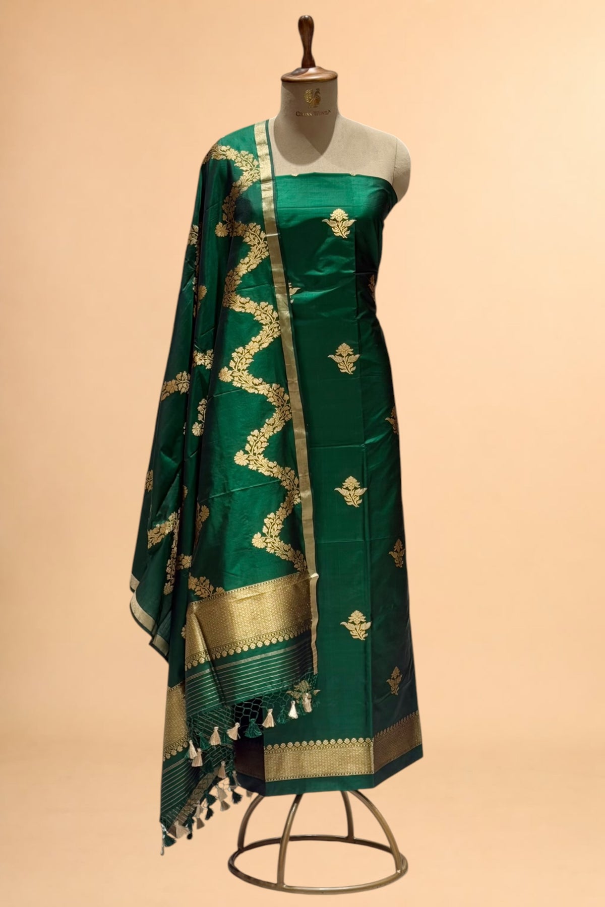 Green Pure Katan Suit Set