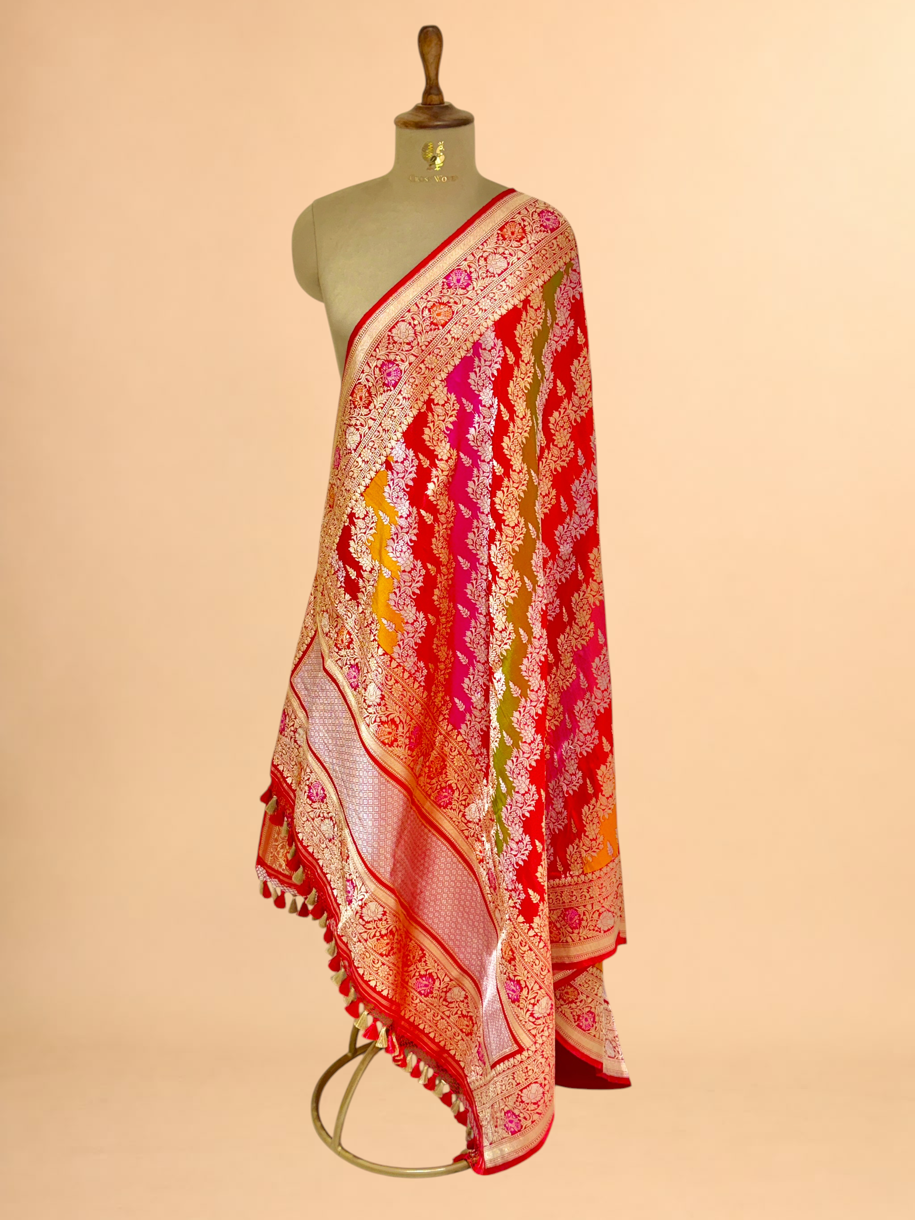 Rangkaat Pure Katan Silk Banarasi Handloom Dupatta