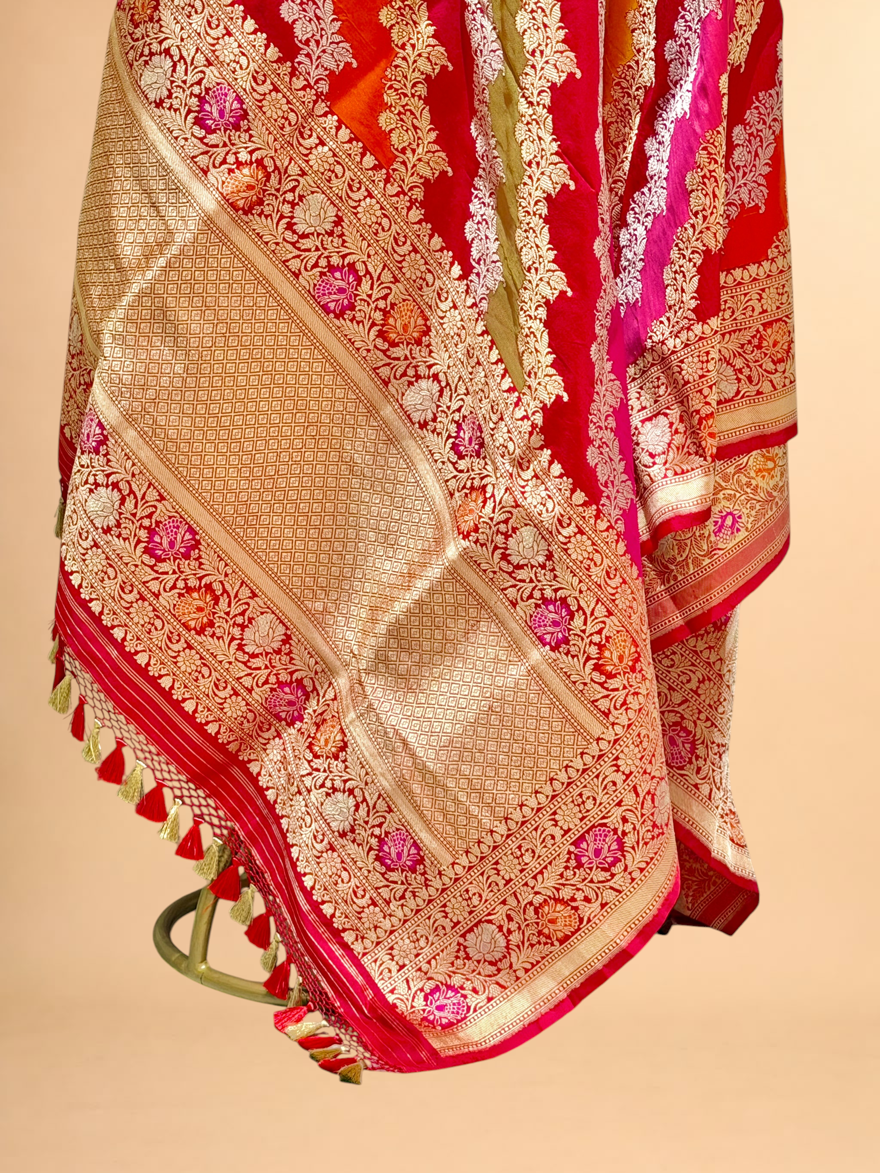 Rangkaat Pure Katan Silk Banarasi Handloom Dupatta