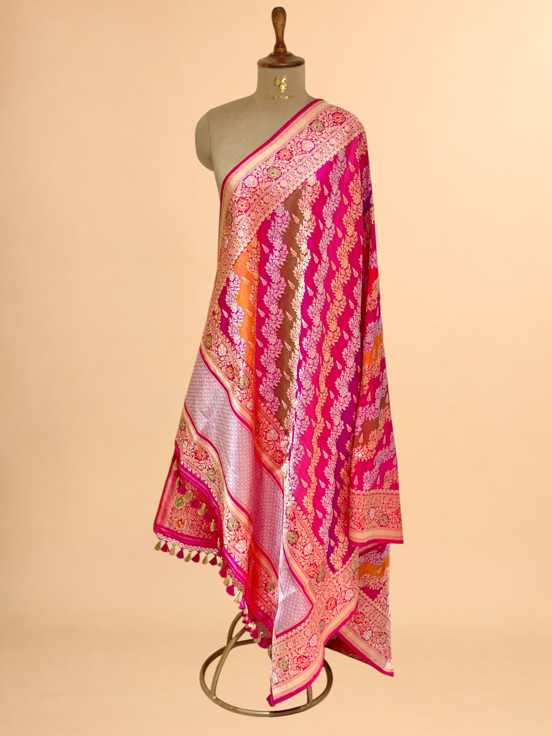 Rangkaat Pure Katan Silk Banarasi Handloom Dupatta