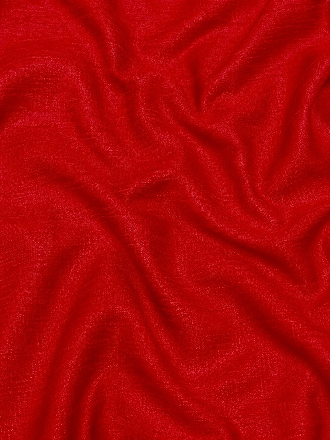Vibrant Red Raw Silk Fabric