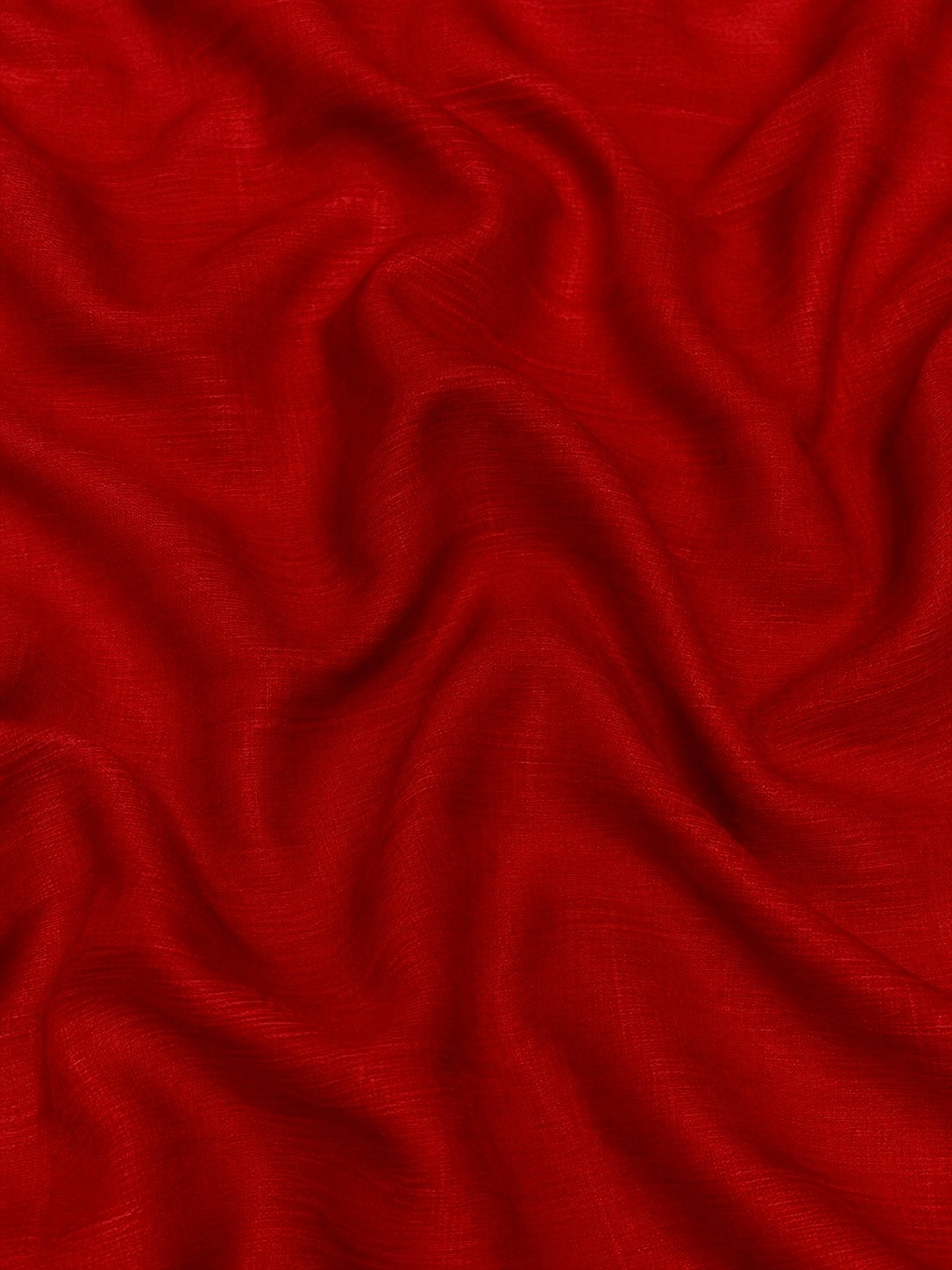 Cherry Red Raw Silk Fabric