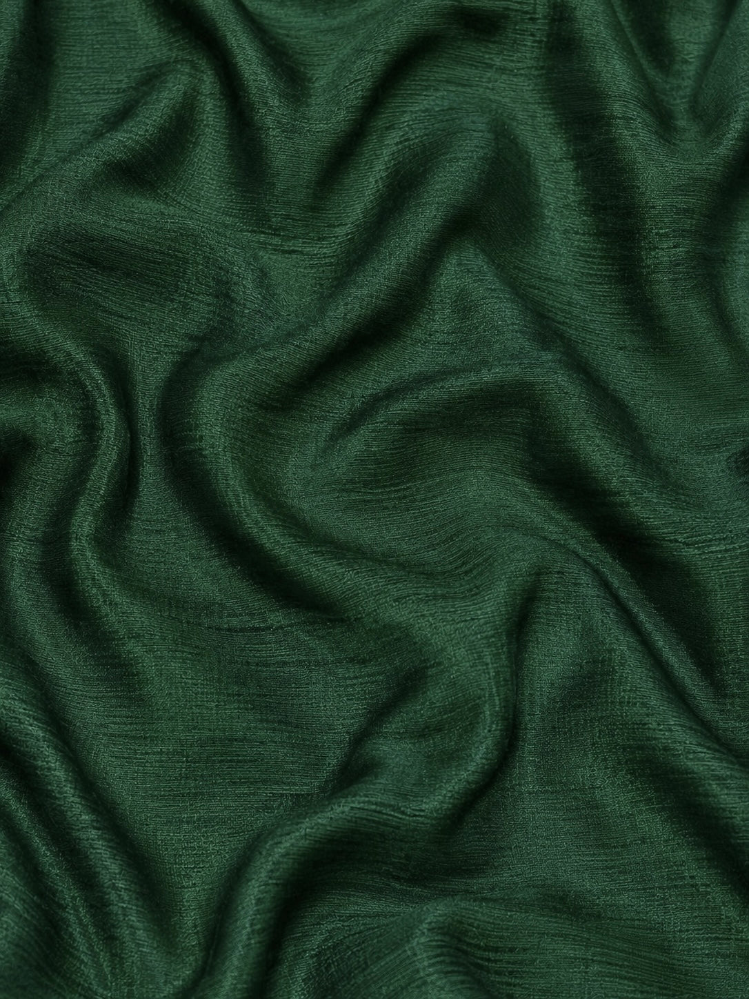 Emerald Green Raw Silk Fabric